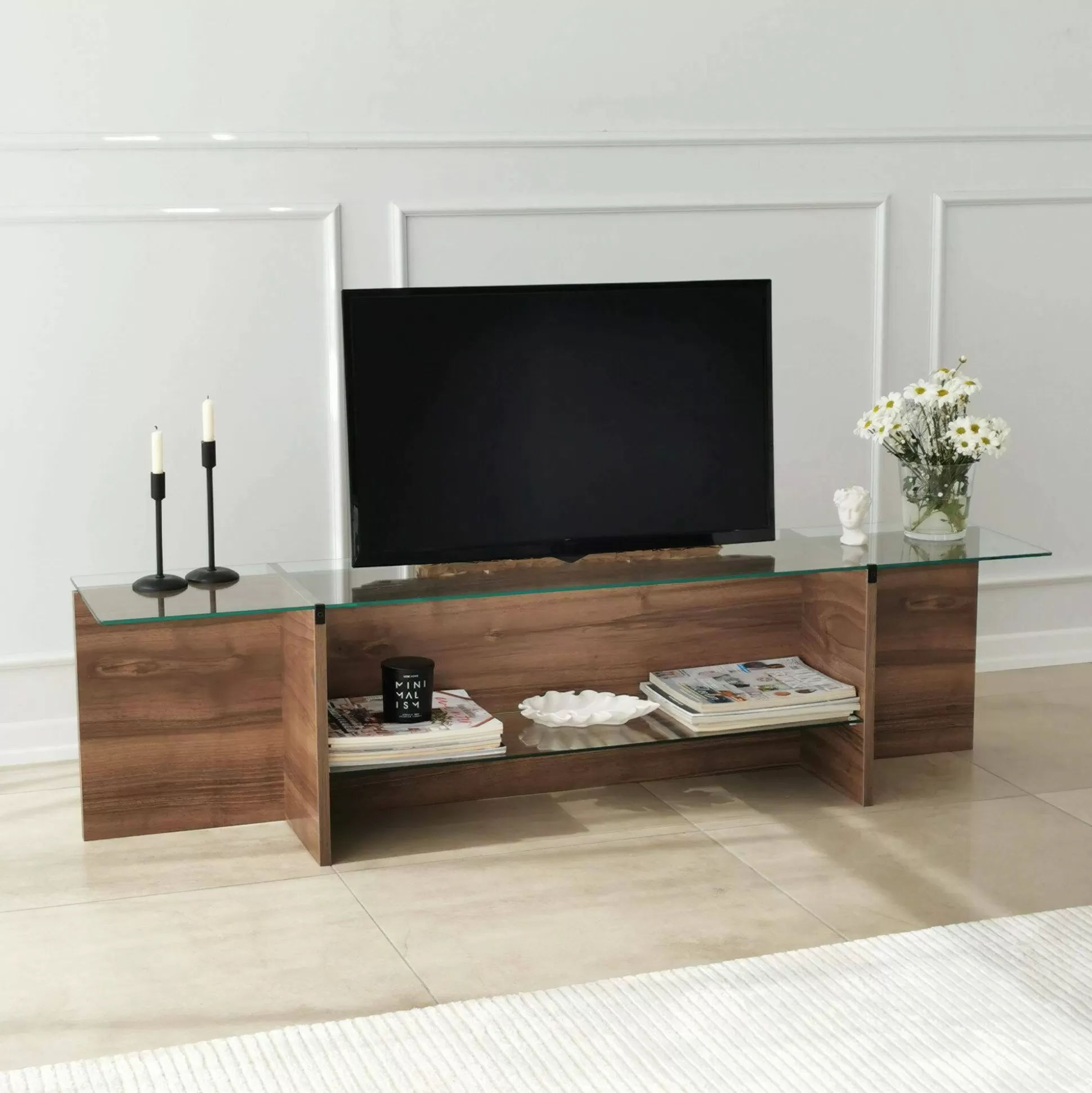 Dmora Mobili Porta Tv<Mobile porta TV Bellano, 158x35h40 cm,