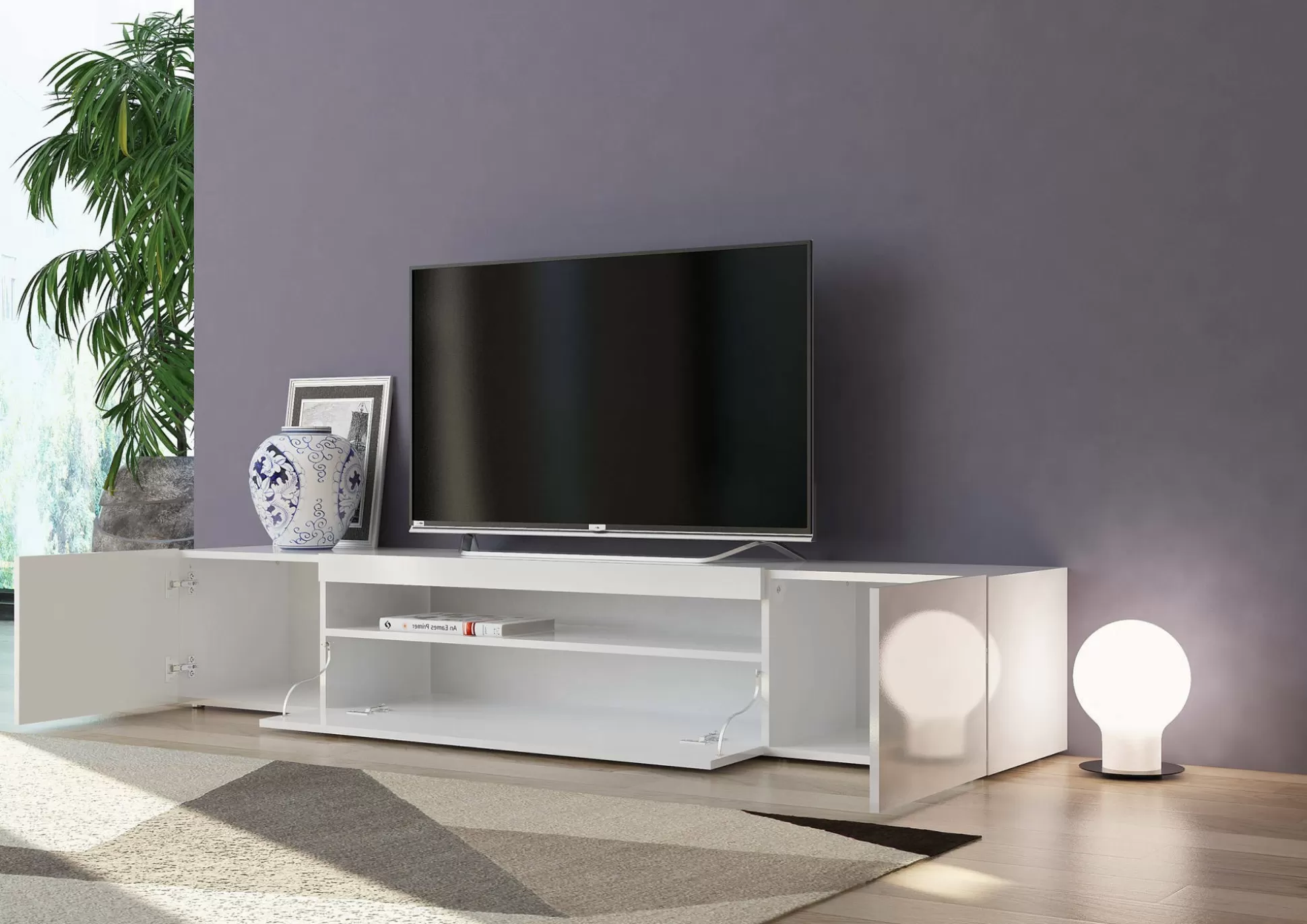 Dmora Mobili Porta Tv<Mobile porta TV Dafrim, , con luce LED