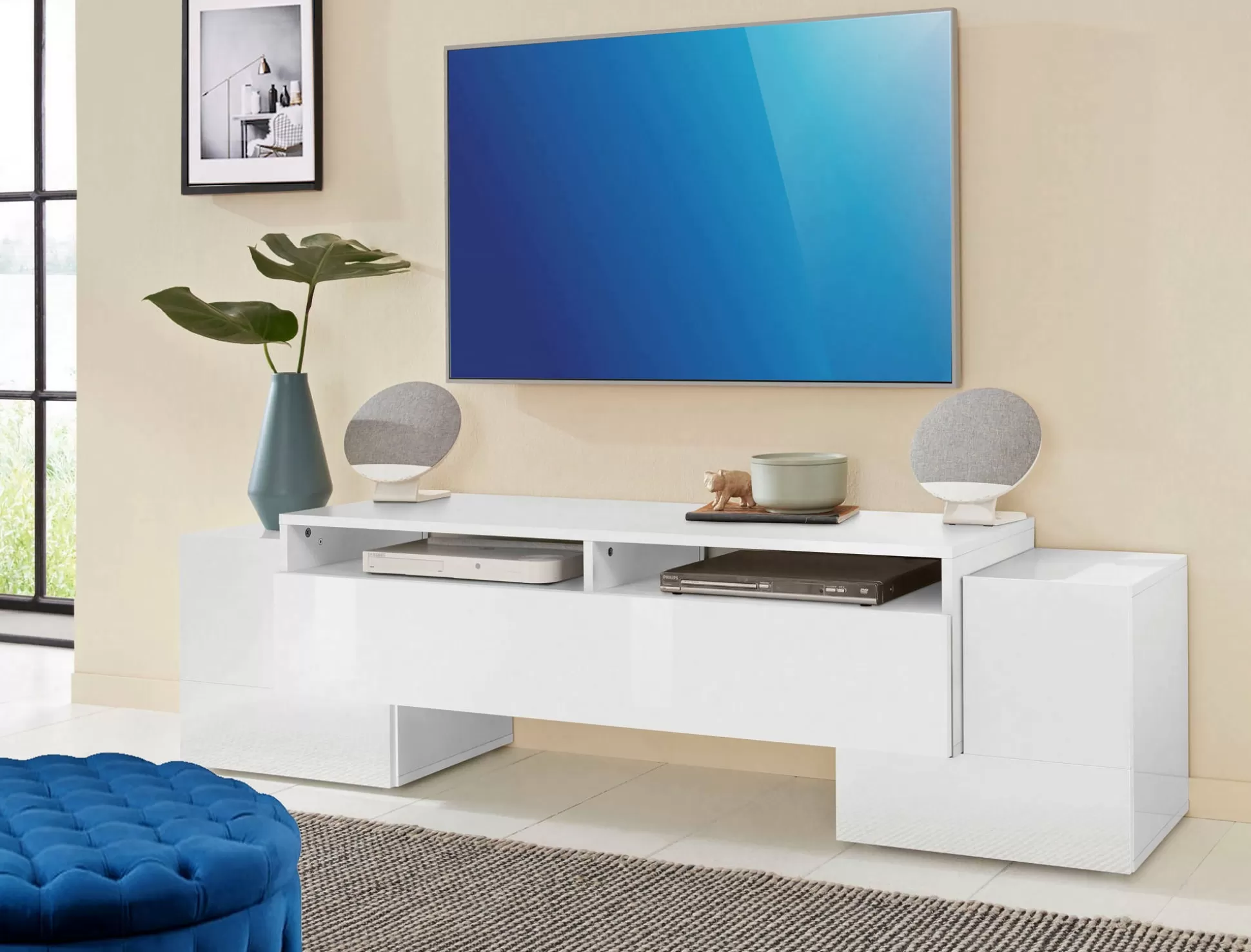Dmora Mobili Porta Tv<Mobile porta TV Dbasi, cm 170x45h45,