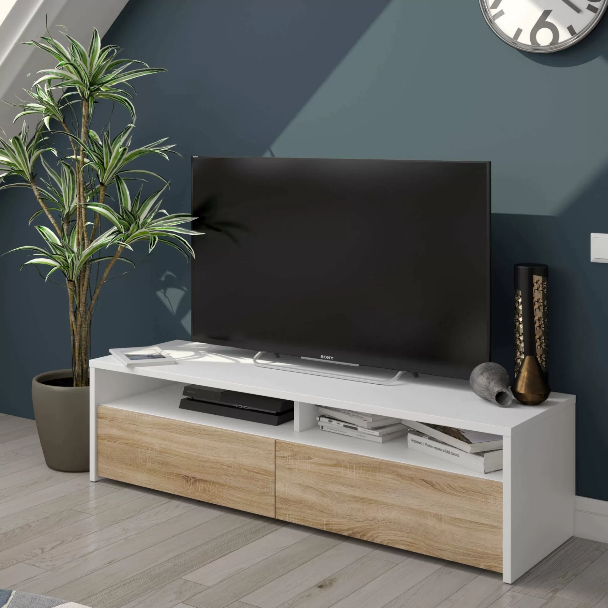 Dmora Mobili Porta Tv<Mobile porta TV Ddacunh, 130x40h36 cm,