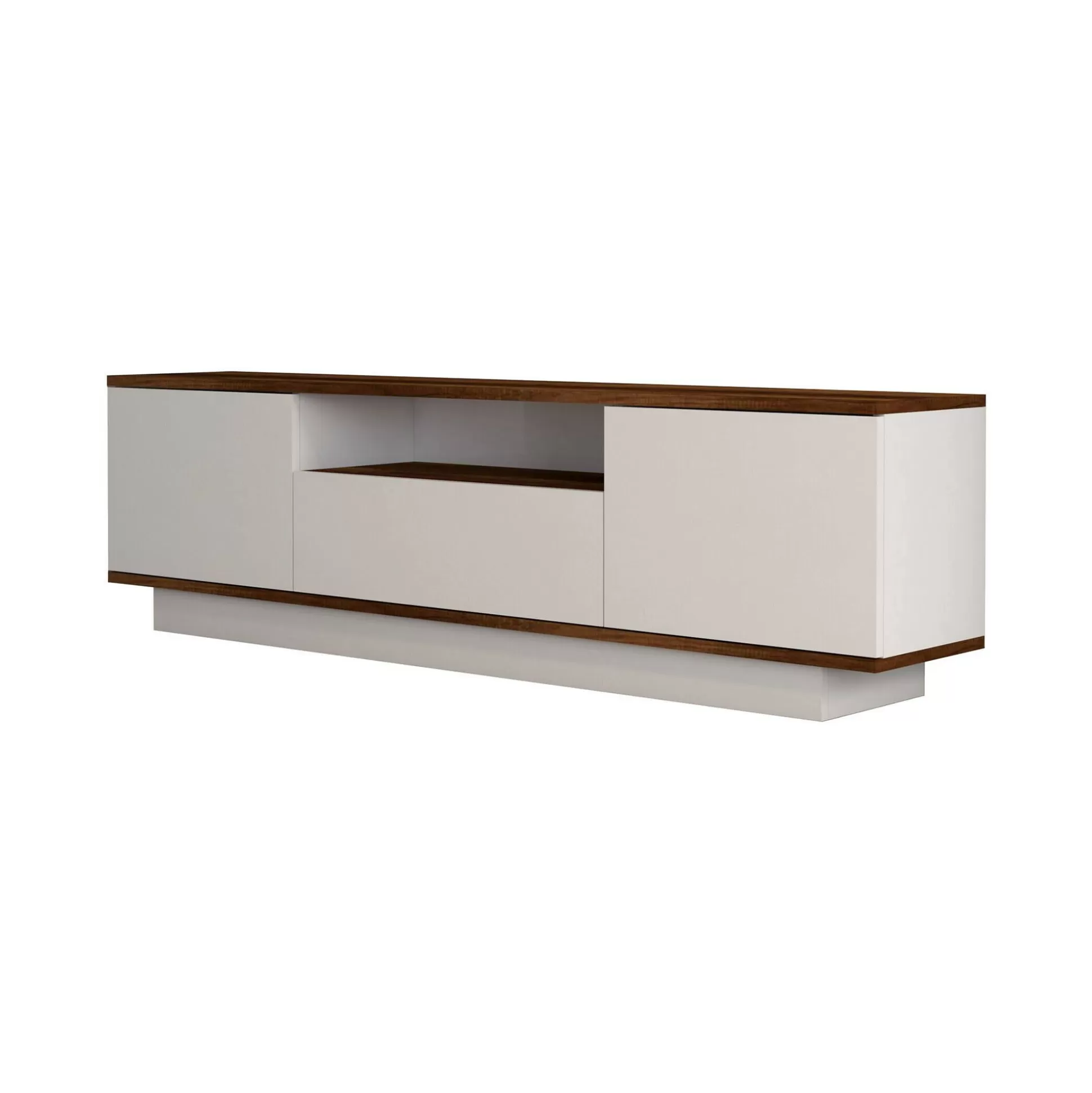 Dmora Mobili Porta Tv<Mobile porta TV Dprat, 160x30h45 cm, Noce e Bianco