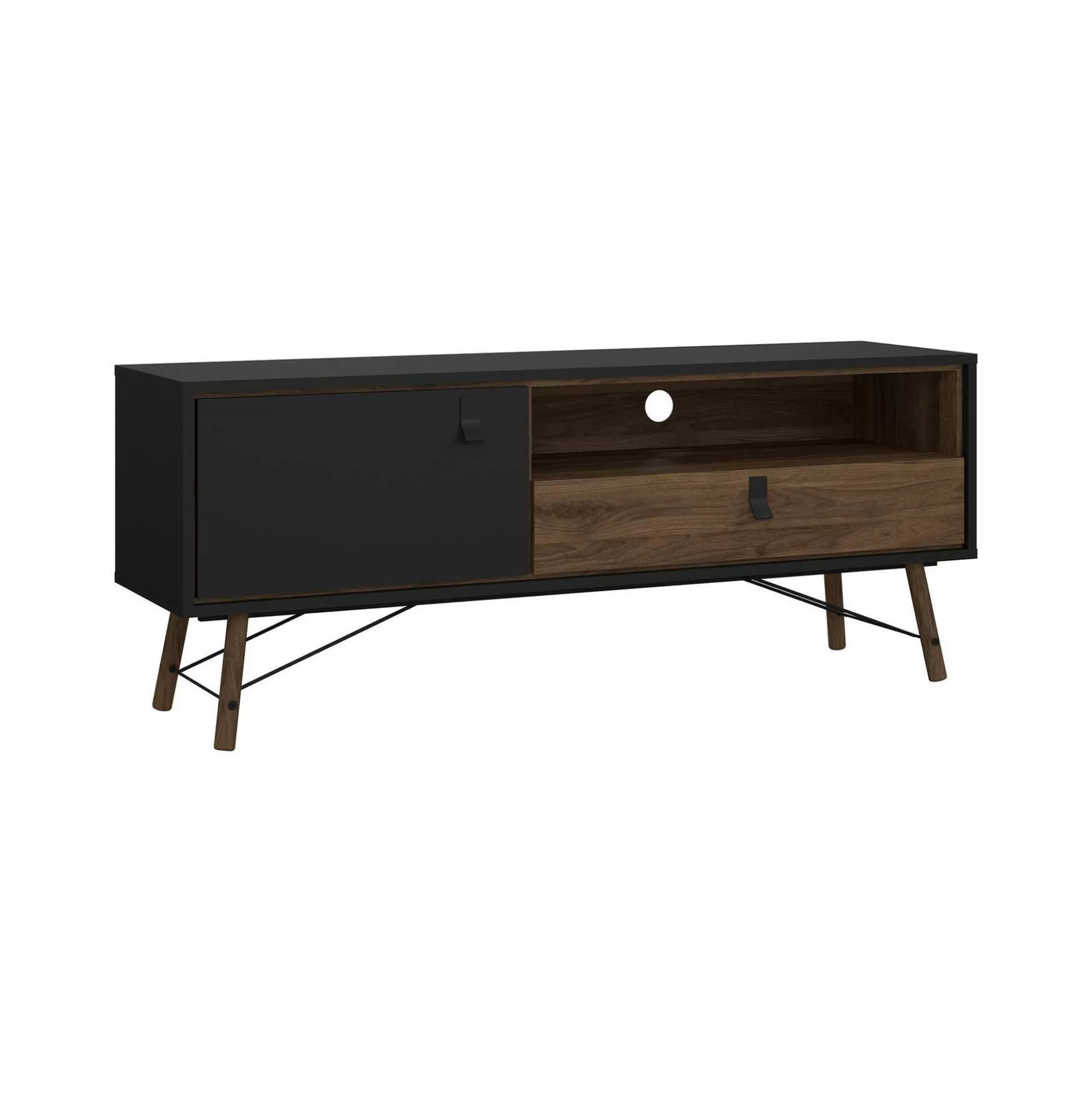 Dmora Mobili Porta Tv<Mobile porta TV Dtomason, 40x150 h60 cm, Nero e Noce