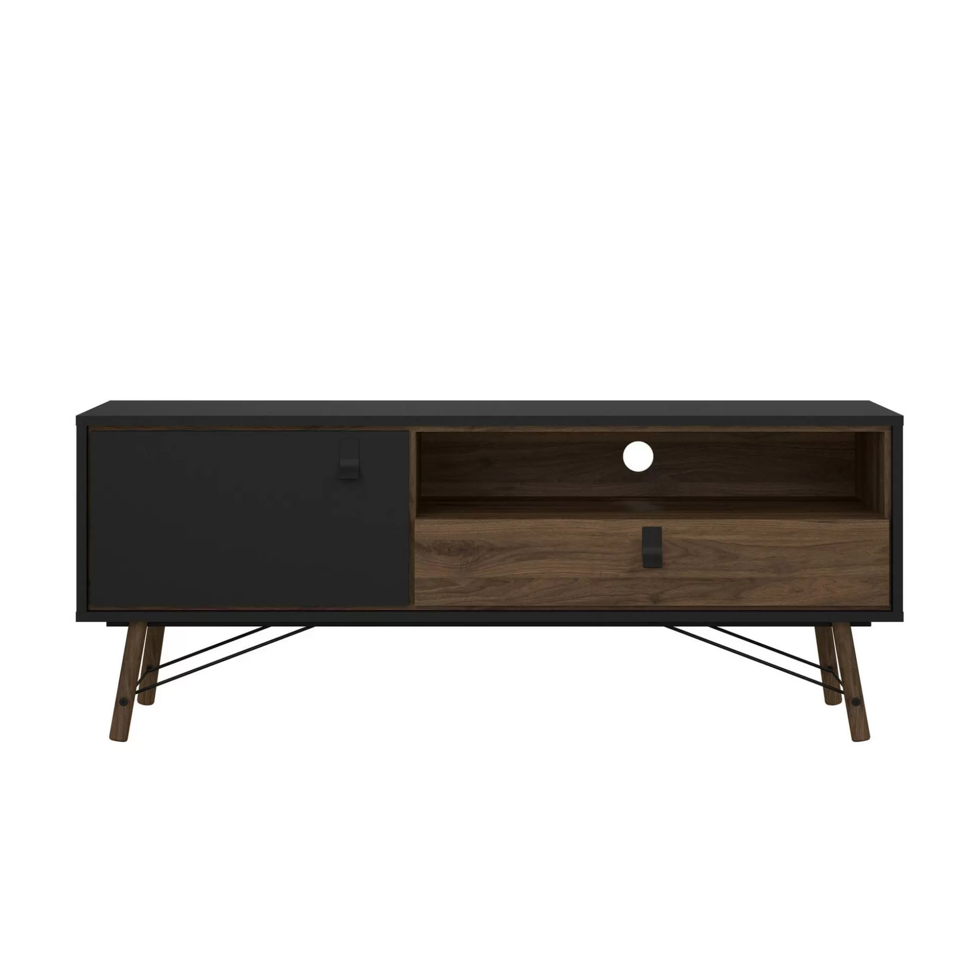 Dmora Mobili Porta Tv<Mobile porta TV Dtomason, 40x150 h60 cm, Nero e Noce