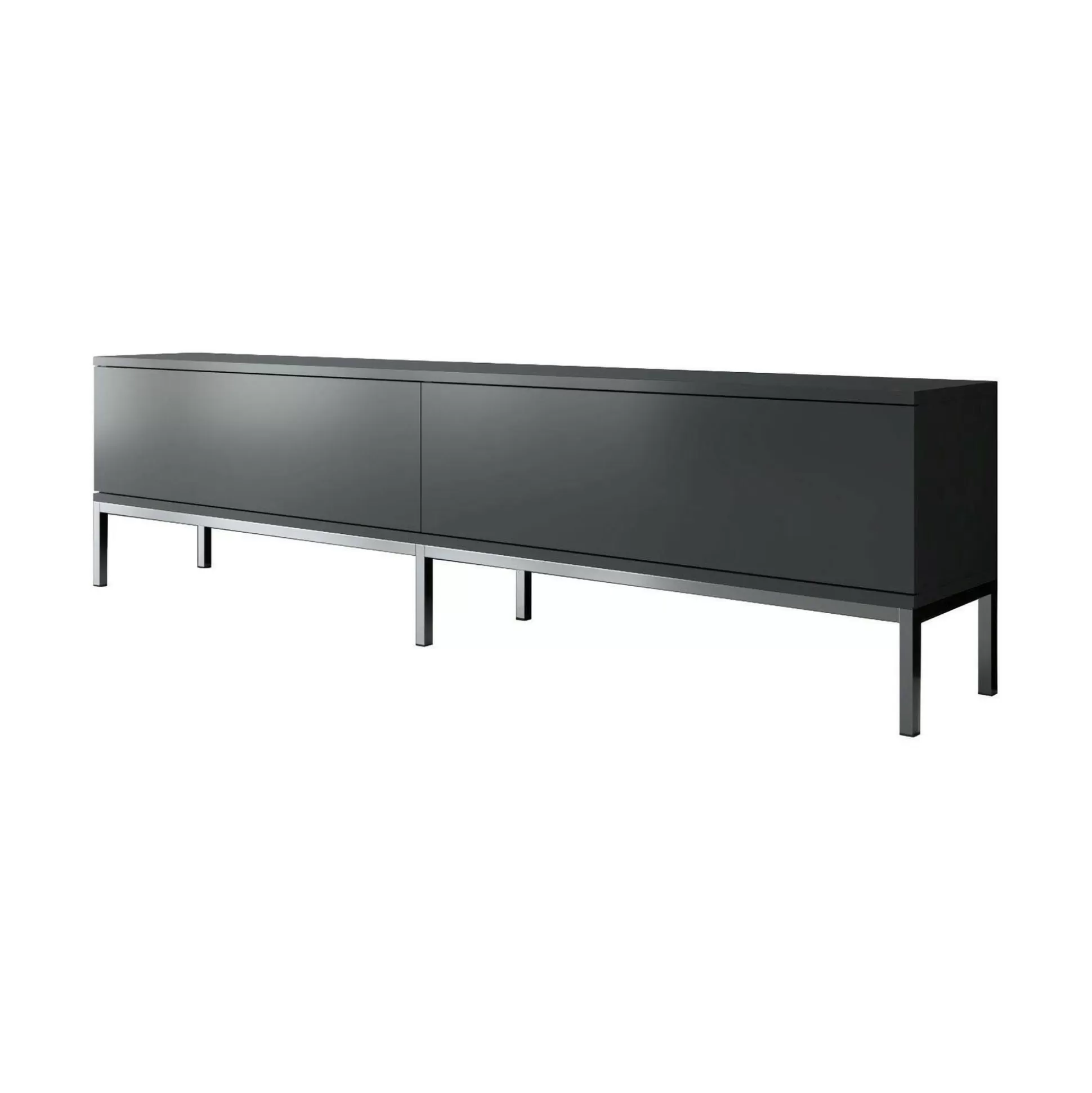 Dmora Mobili Porta Tv<Mobile porta TV Espero, 180x30h47 cm, Antracite e Argento