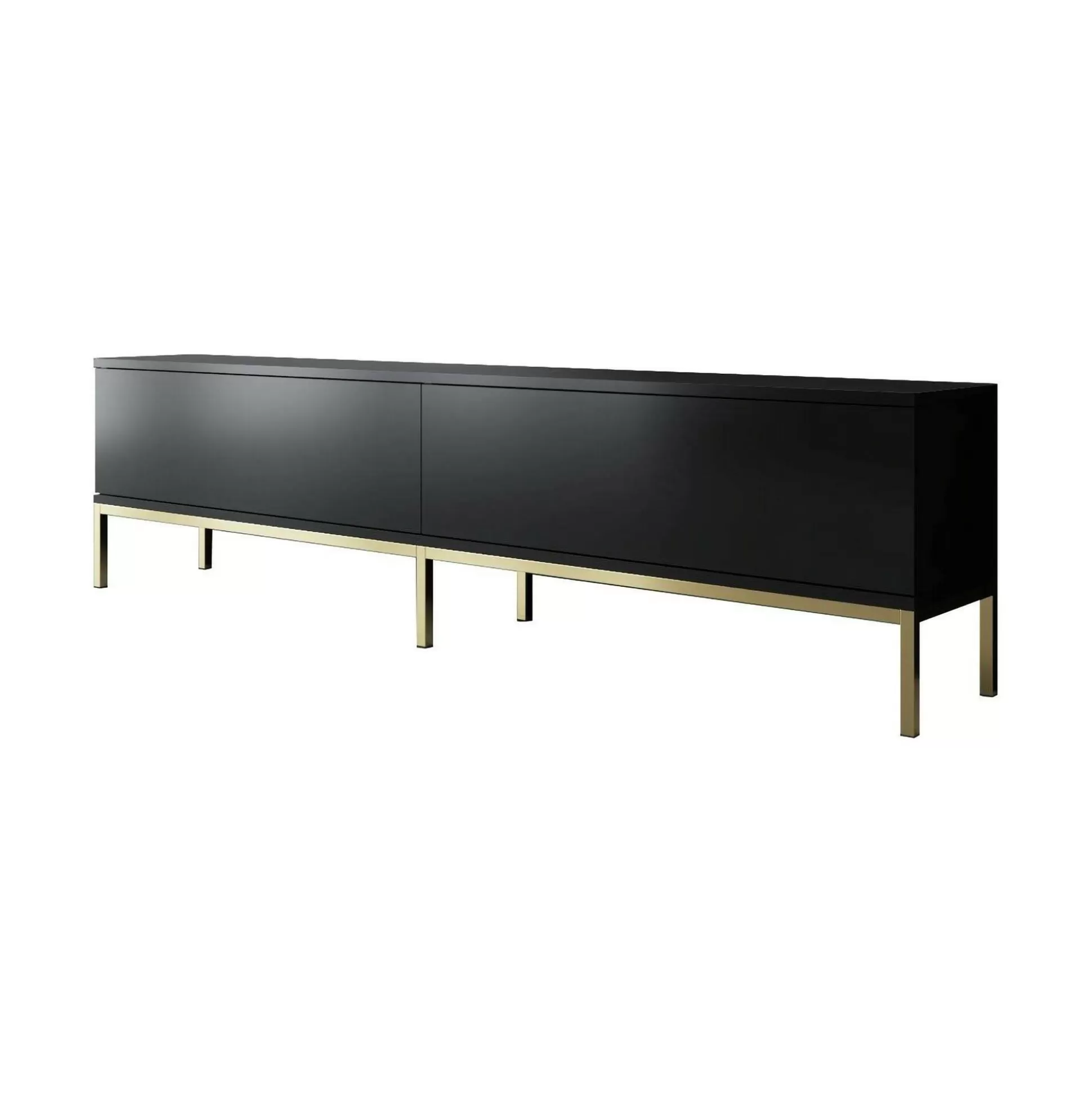 Dmora Mobili Porta Tv<Mobile porta TV Espero, 180x30h47 cm, Nero e Oro
