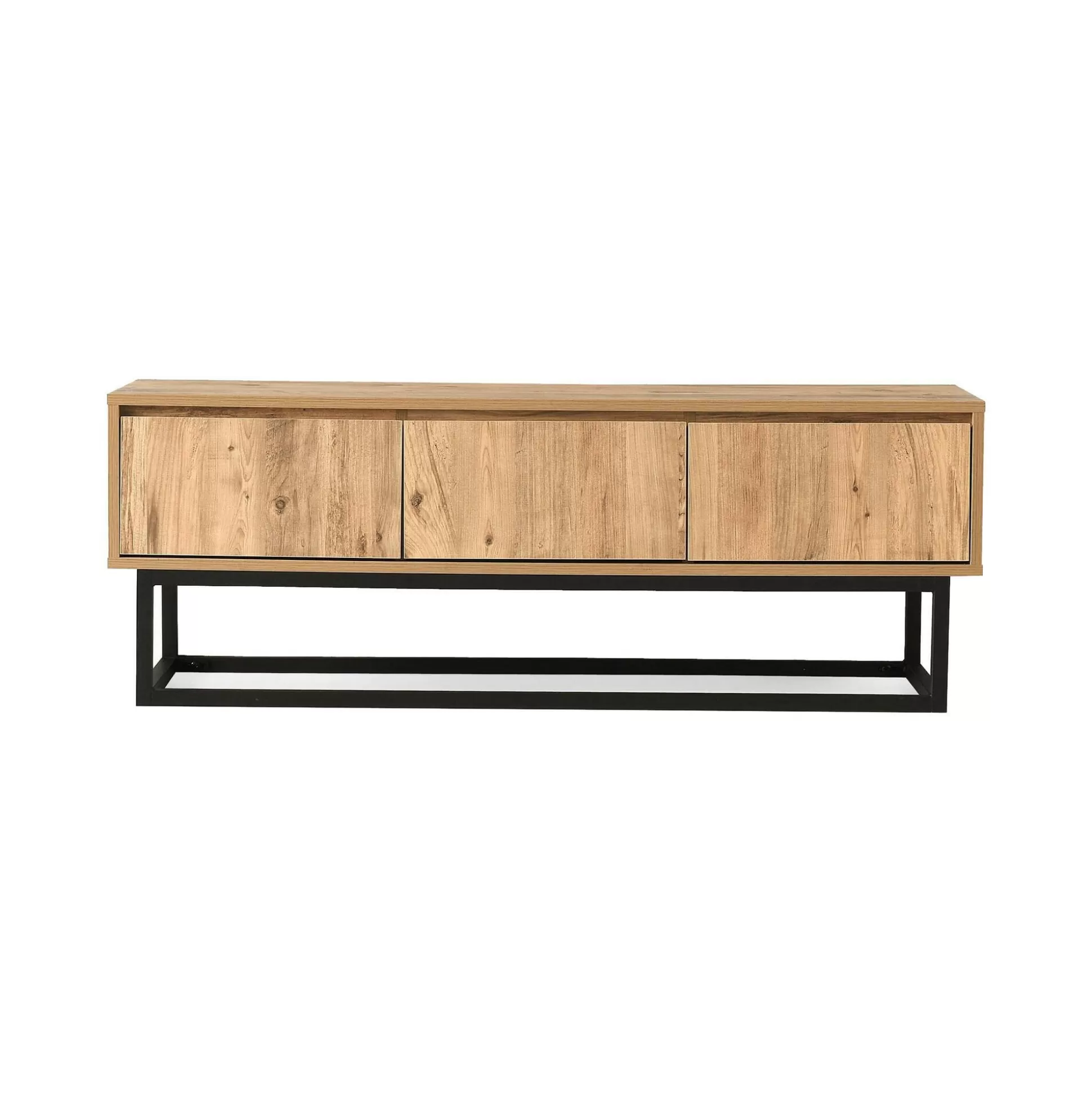Dmora Mobili Porta Tv<Mobile porta TV Ignazia, Quercia e Nero, 140x40h50 cm