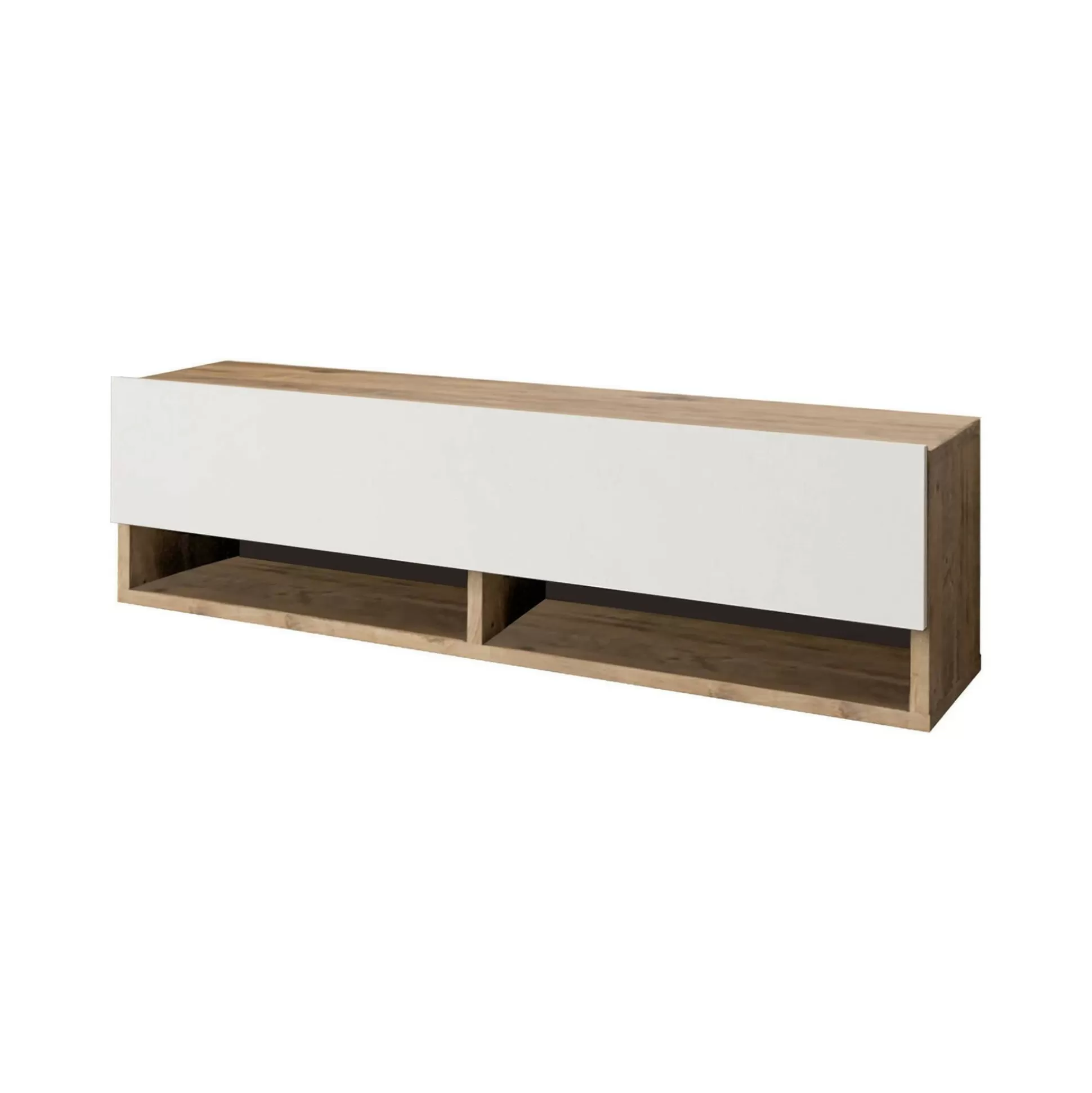 Dmora Mobili Porta Tv<Mobile porta TV Iva, 100x32h29 cm, Quercia e Bianco