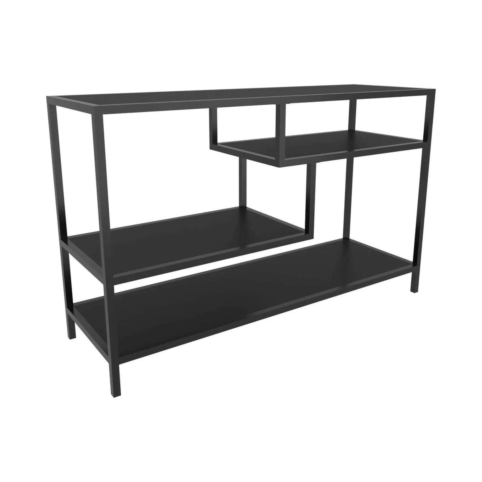 Dmora Mobili Porta Tv<Mobile porta TV Ivette, 120x39h75 cm, Antracite e Nero