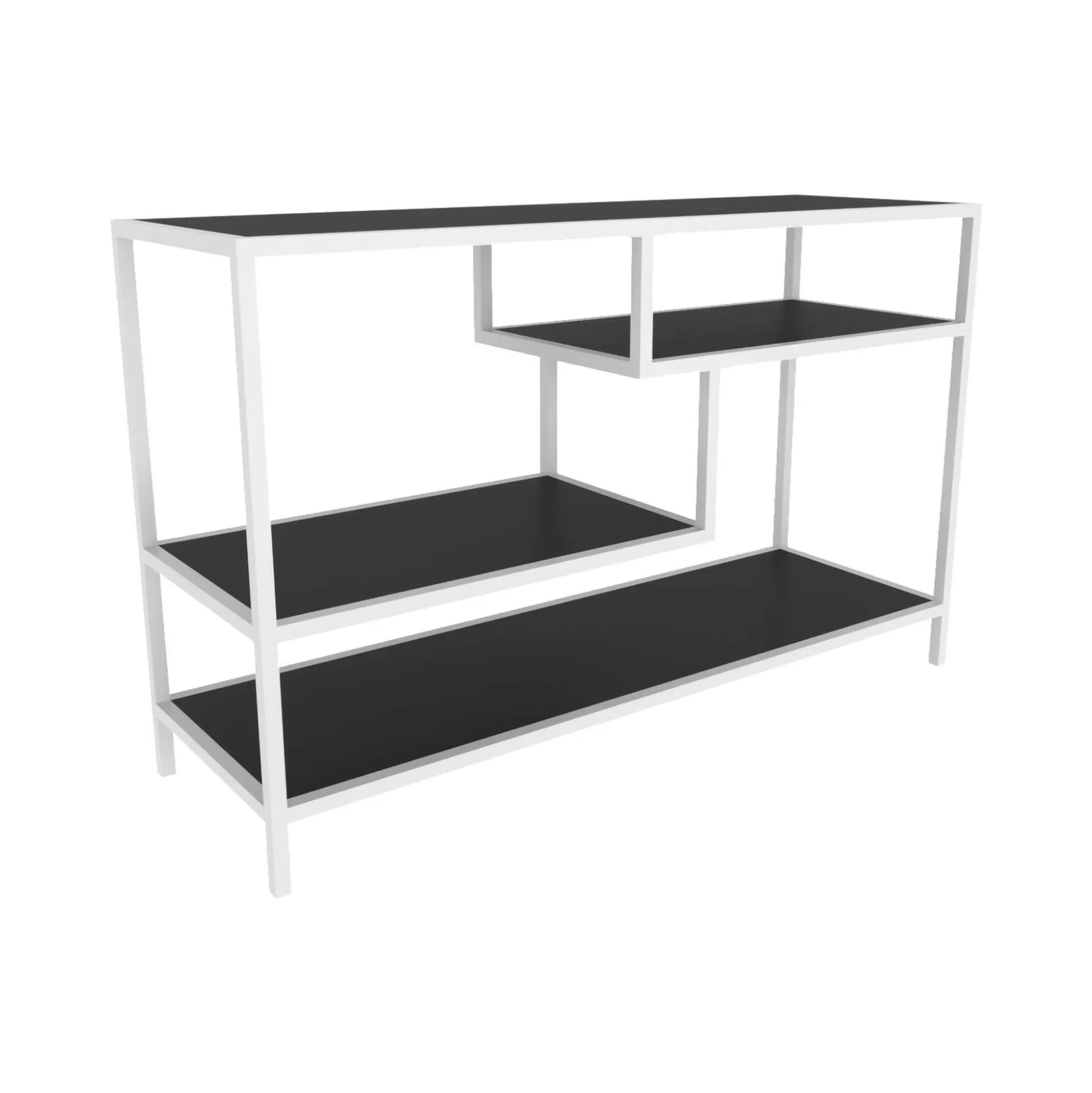Dmora Mobili Porta Tv<Mobile porta TV Ivette, 120x39h75 cm, Bianco e Antracite