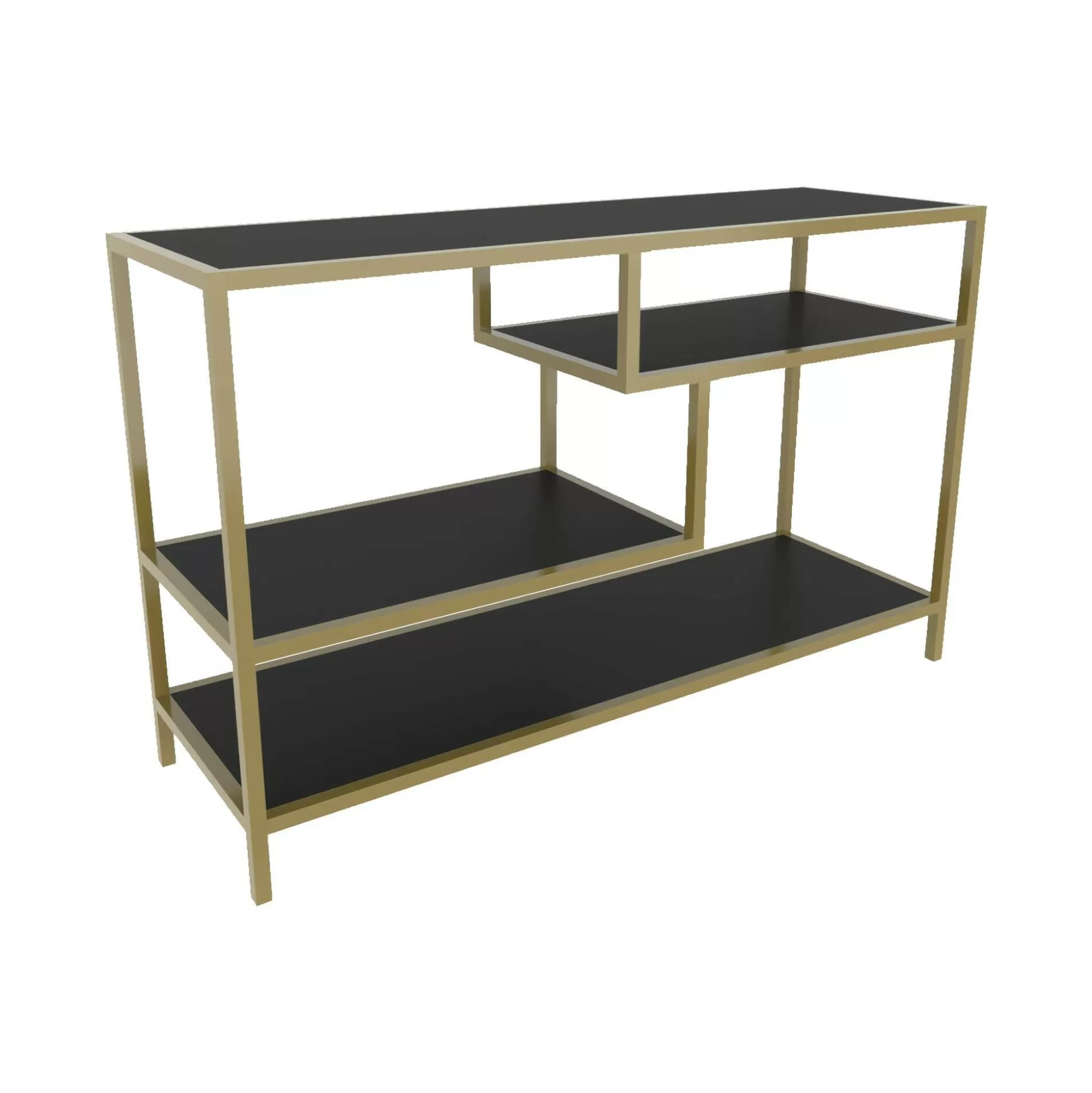 Dmora Mobili Porta Tv<Mobile porta TV Ivette, 120x39h75 cm, Oro e Antracite