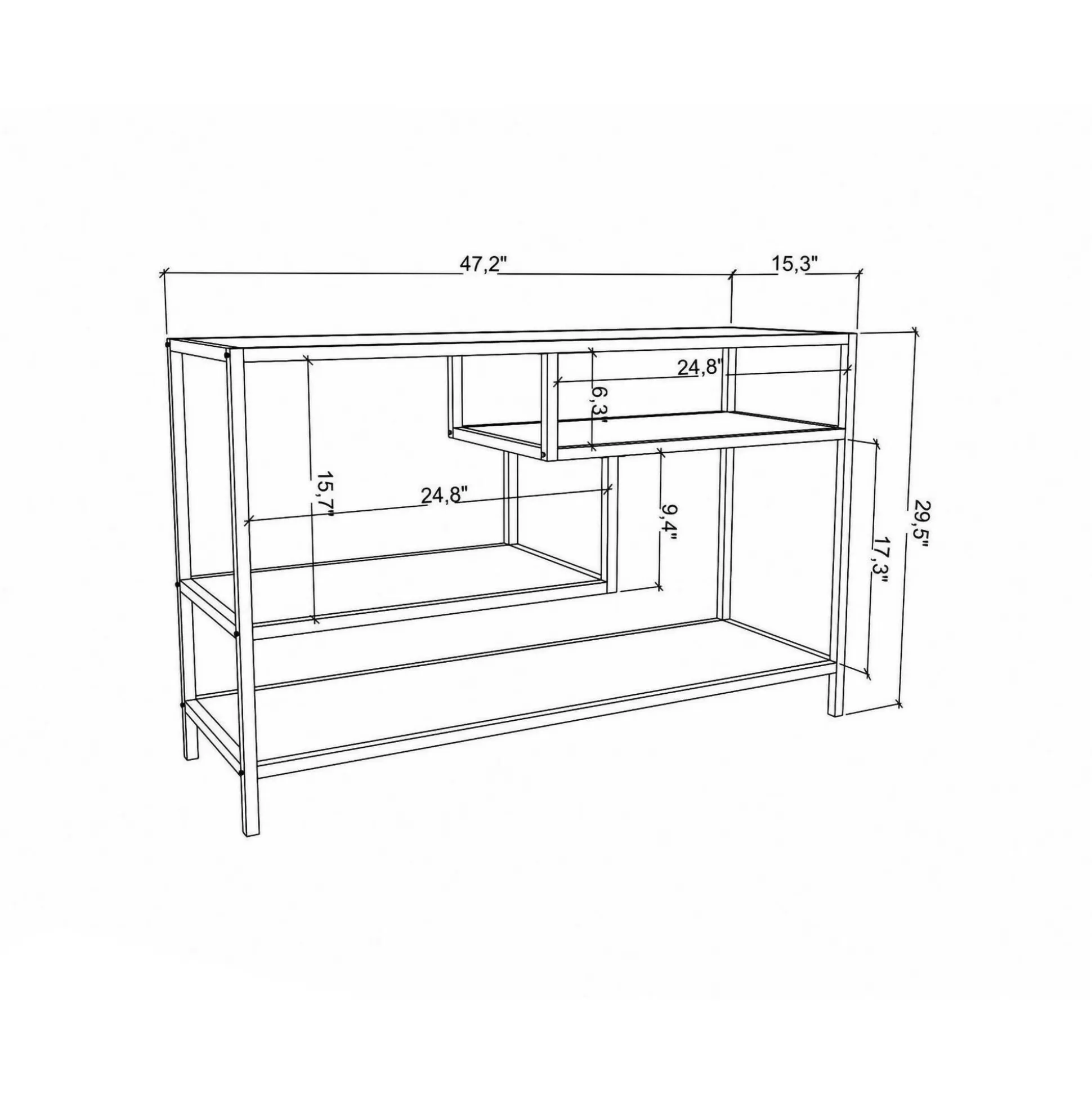 Dmora Mobili Porta Tv<Mobile porta TV Ivette, 120x39h75 cm, Oro e Quercia