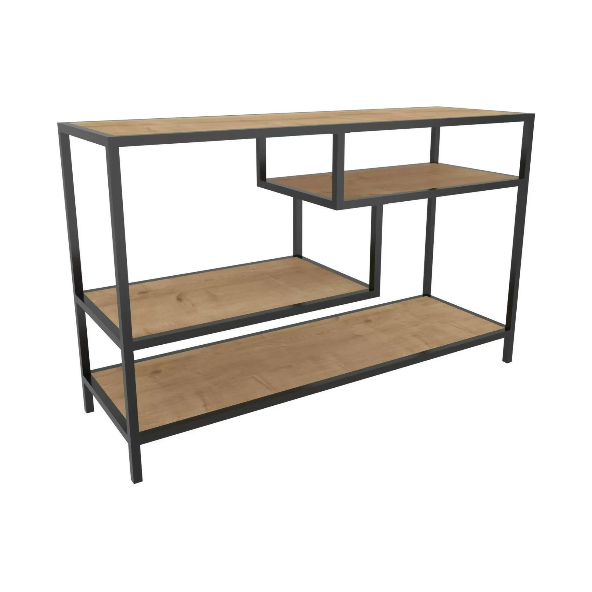 Dmora Mobili Porta Tv<Mobile porta TV Ivette, 120x39h75 cm, Quercia e Nero