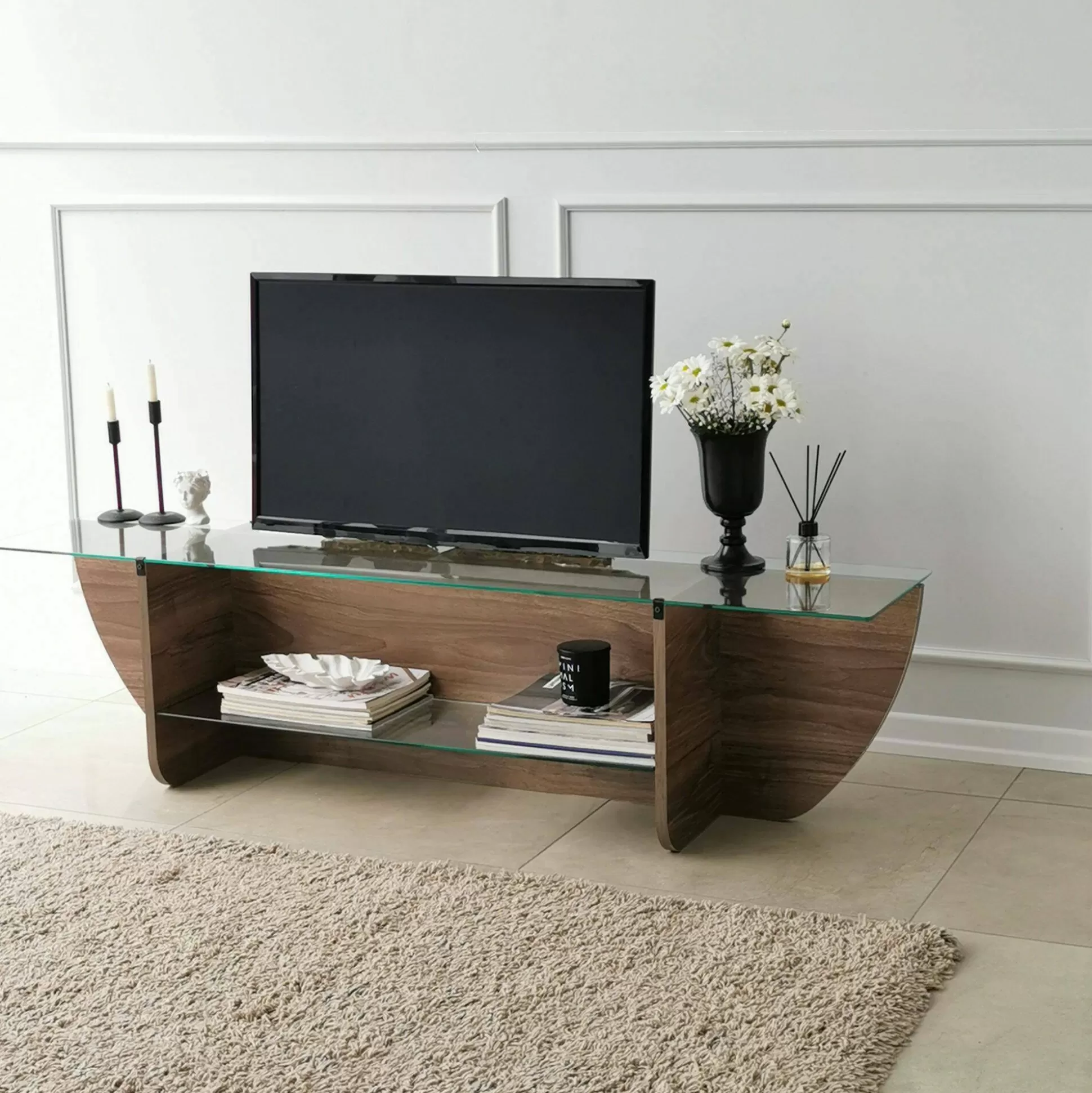 Dmora Mobili Porta Tv<Mobile porta TV Kasuga, 158x35h40 cm,