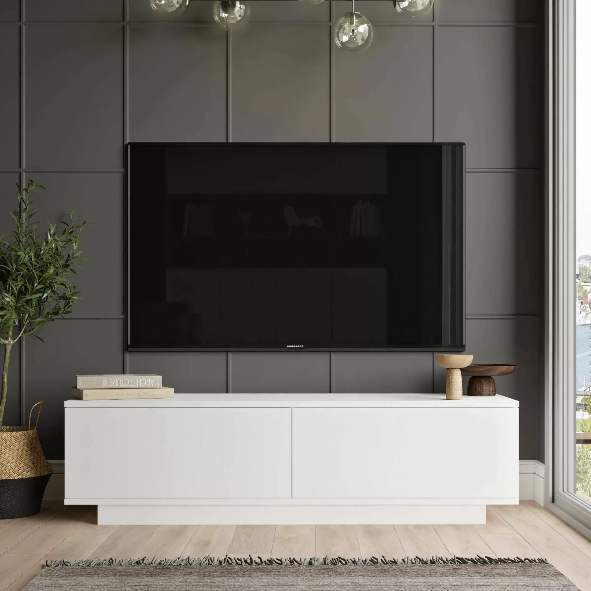 Dmora Mobili Porta Tv<Mobile porta TV Kenneth, 140x36 h38 cm,