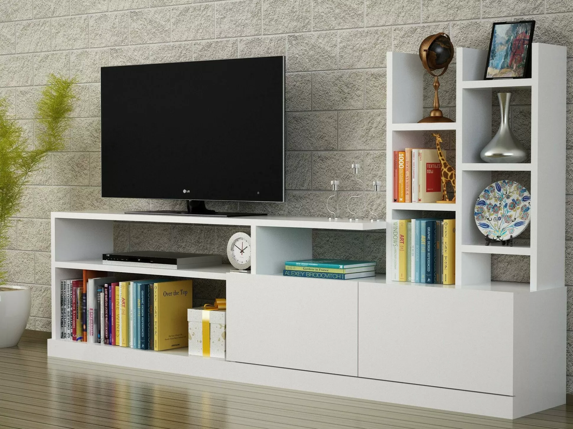 Dmora Mobili Porta Tv<Mobile porta TV Kristal, 164x25h91 cm,