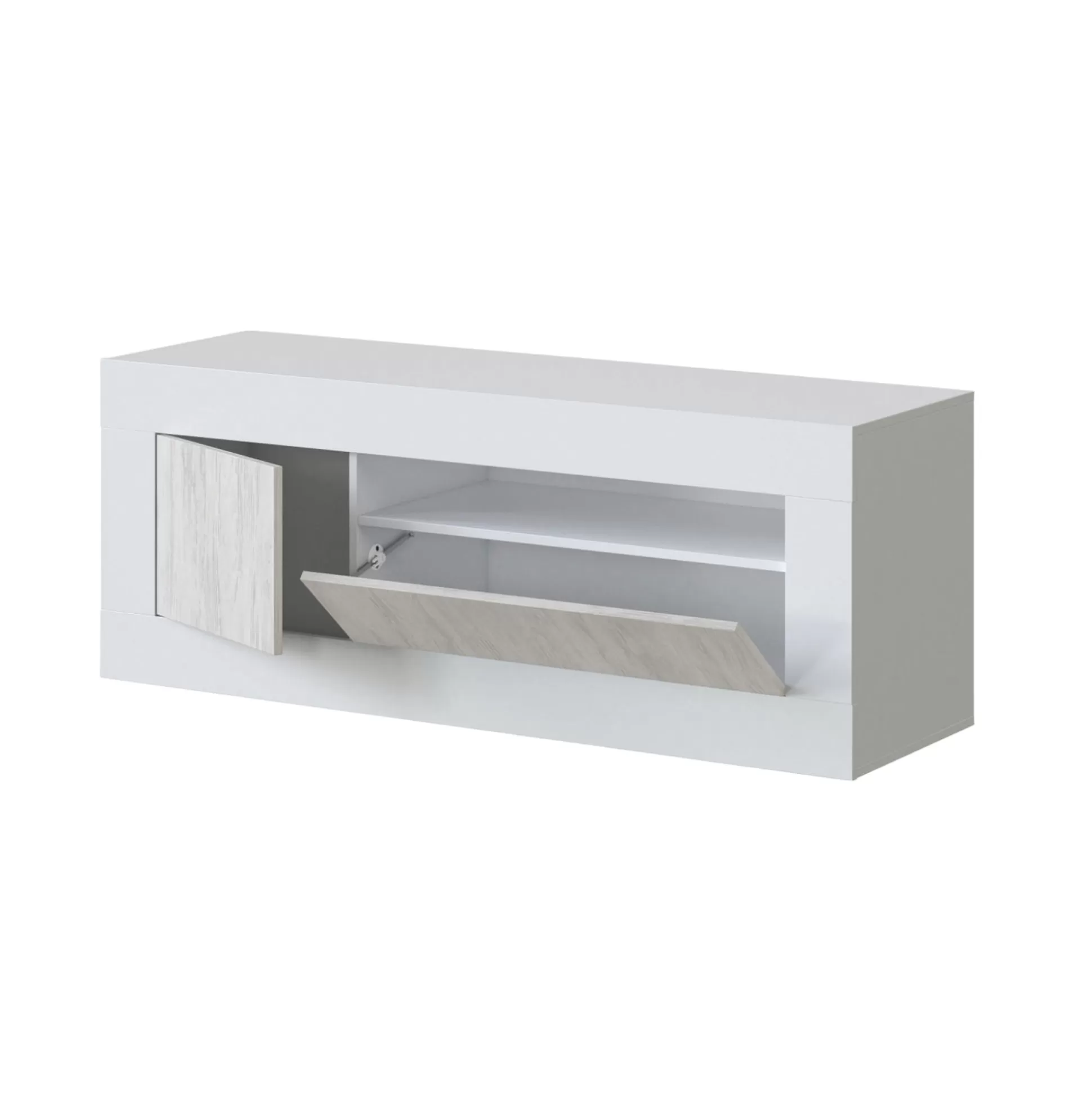 Dmora Mobili Porta Tv<Mobile porta TV Kunzite, 139x42h53 cm, Rovere e Bianco