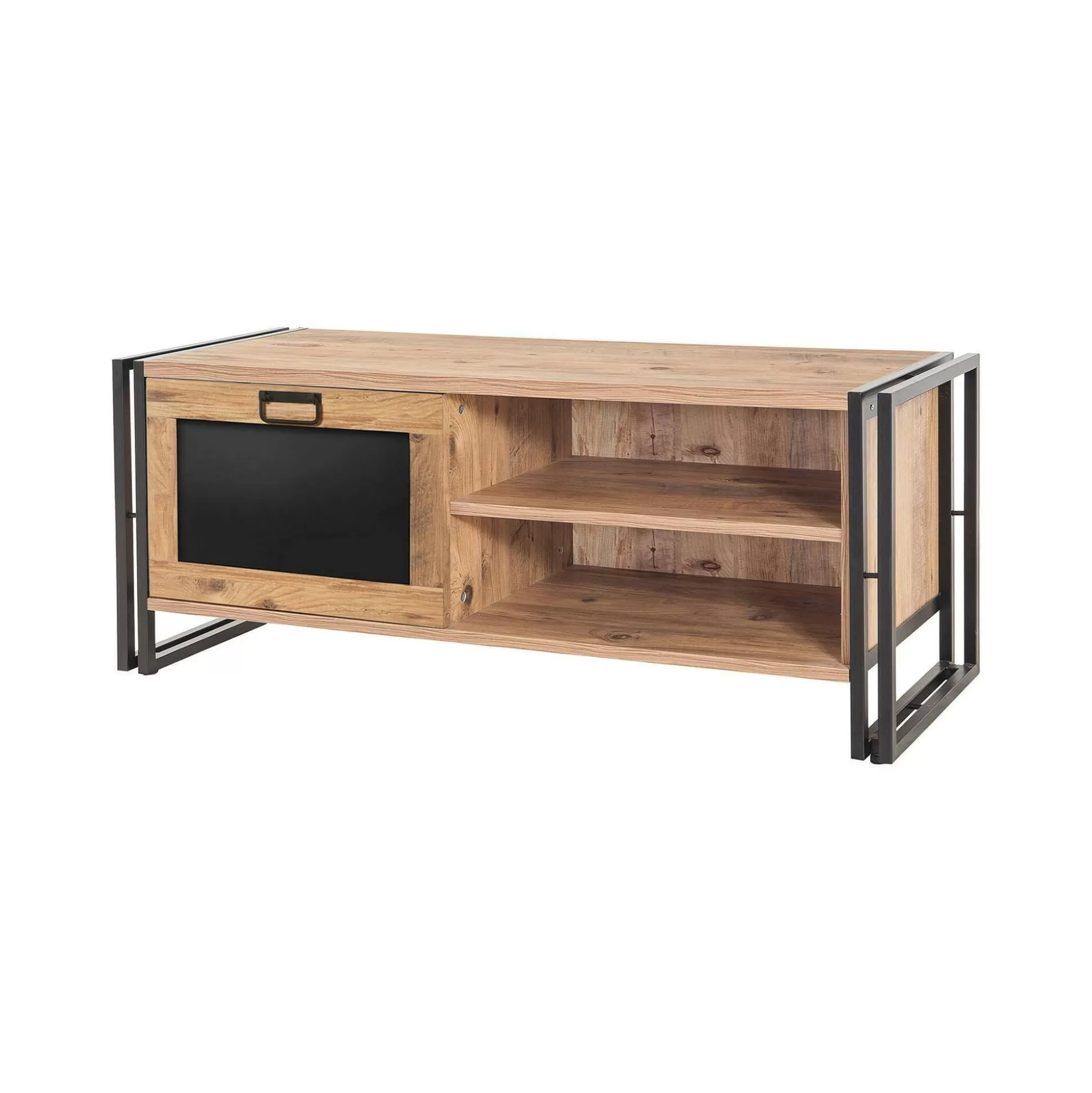 Dmora Mobili Porta Tv<Mobile porta TV Luban, Quercia e Nero, 130x45h50 cm