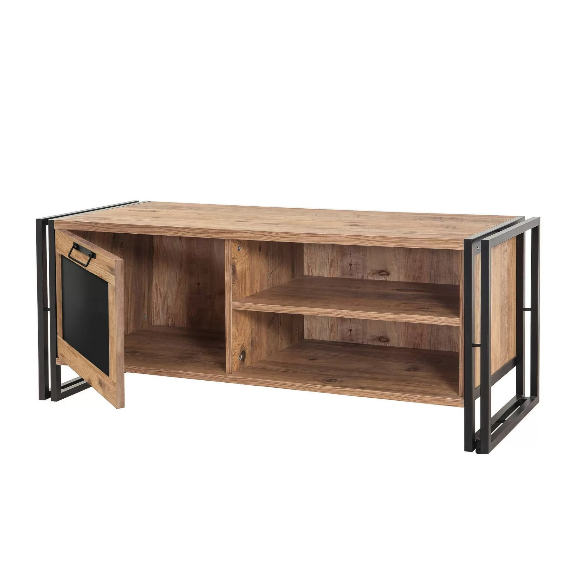 Dmora Mobili Porta Tv<Mobile porta TV Luban, Quercia e Nero, 130x45h50 cm