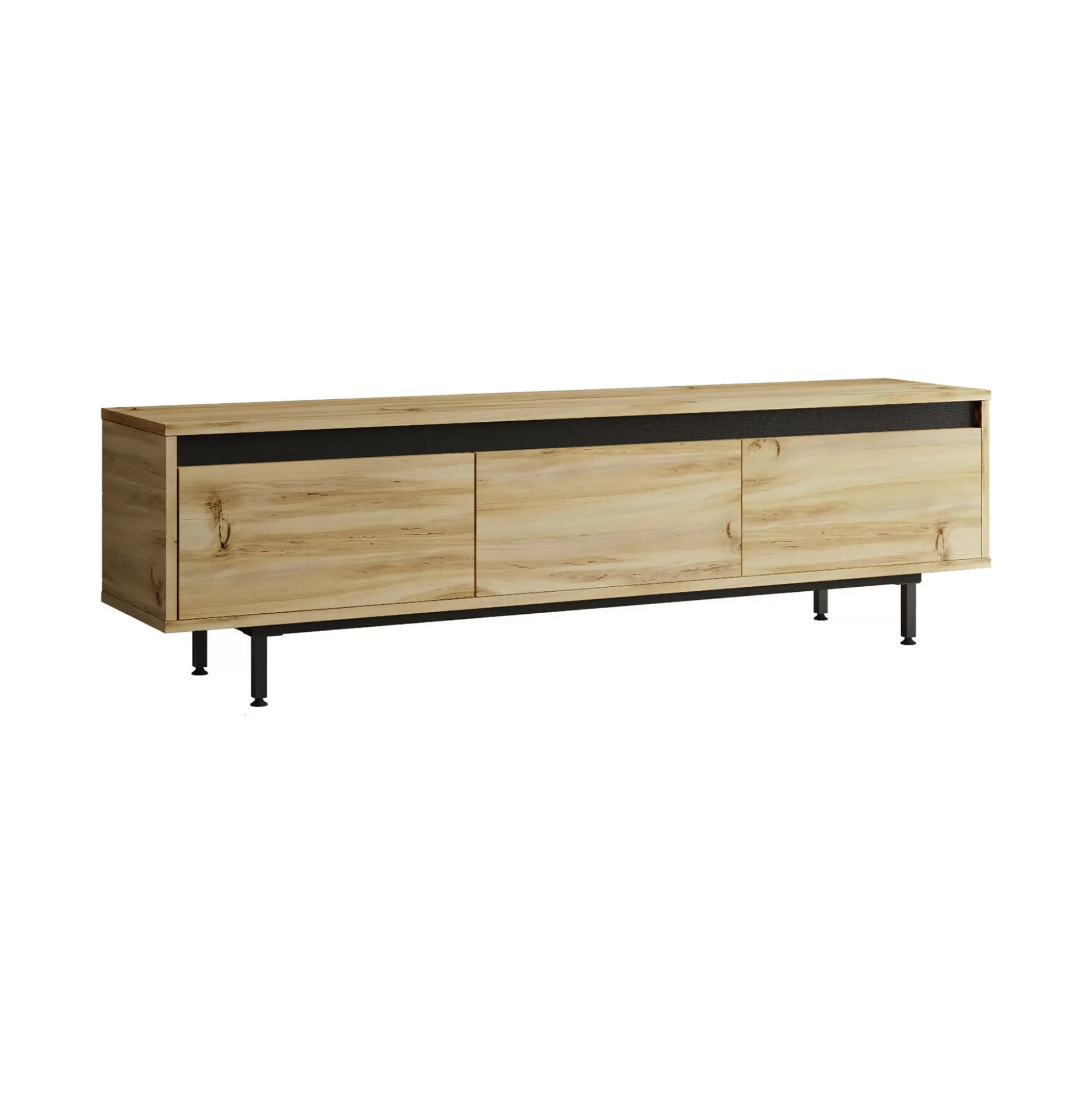 Dmora Mobili Porta Tv<Mobile porta TV Titli, 160x36 h45 cm, Quercia e Nero