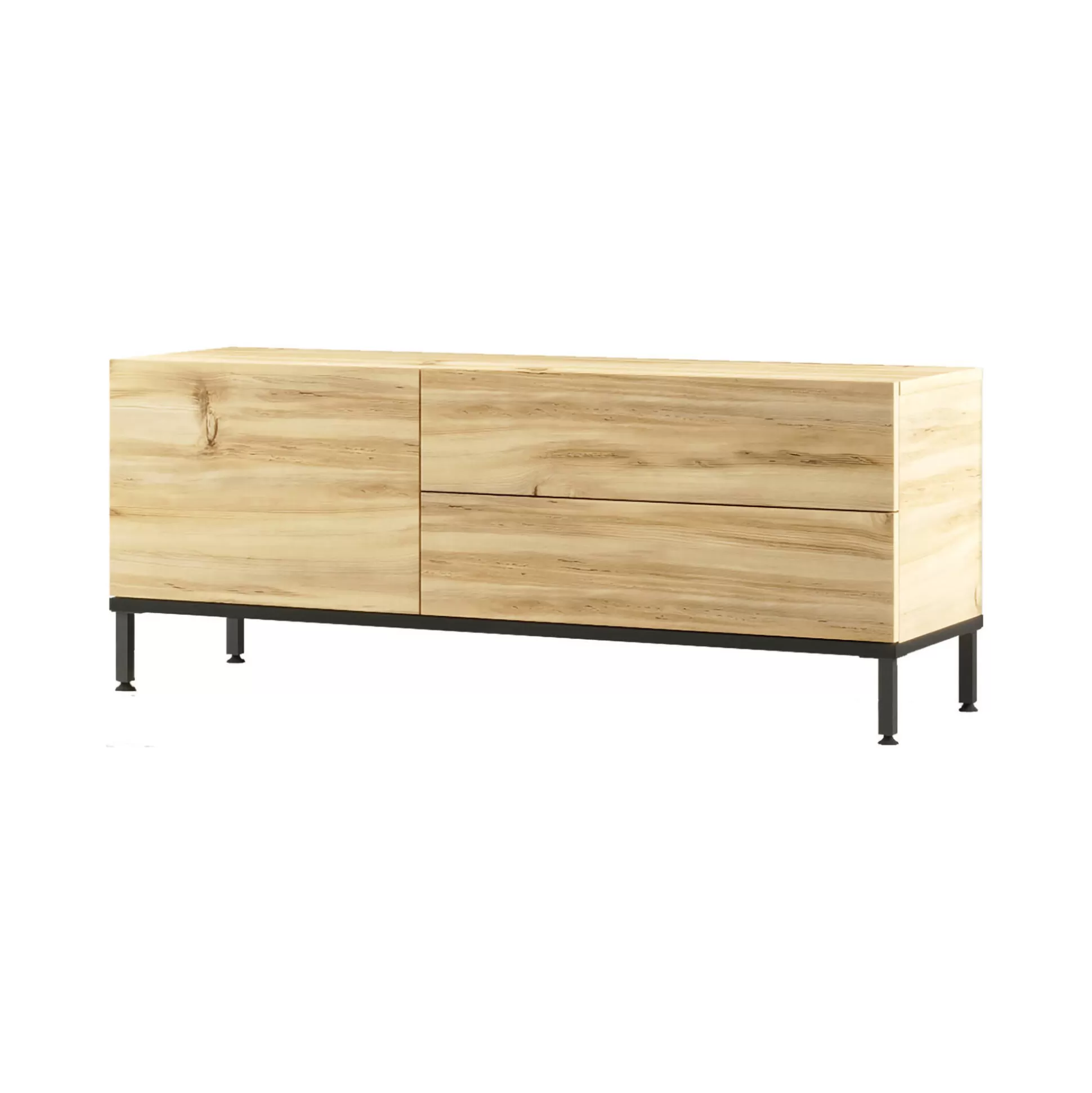 Dmora Mobili Porta Tv<Mobile porta TV Zephir, 120x36 h46 cm, Quercia e Nero