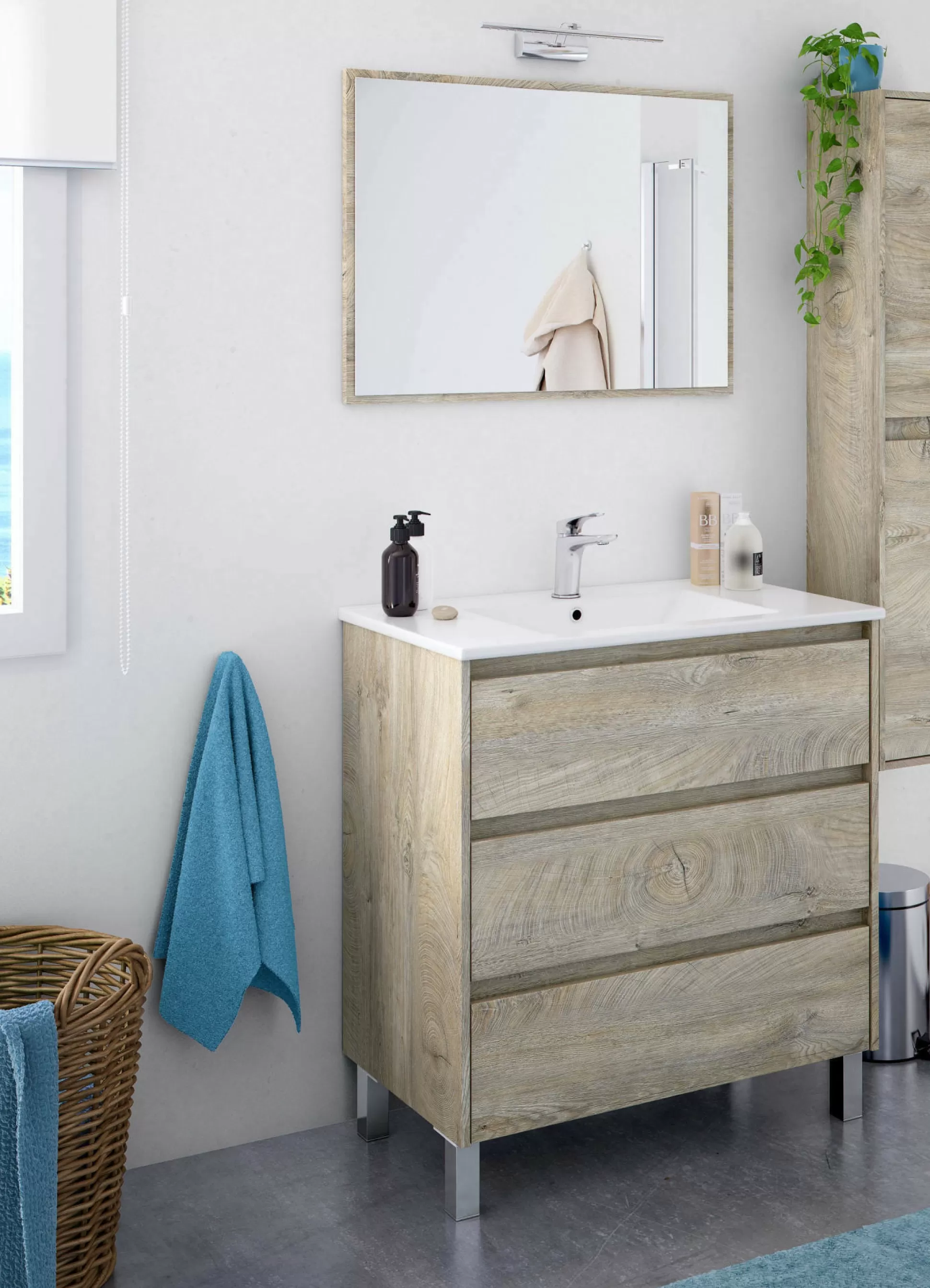 Dmora Mobili Sottolavabo<Mobile sottolavabo Albachiara, 80x45h86 cm,