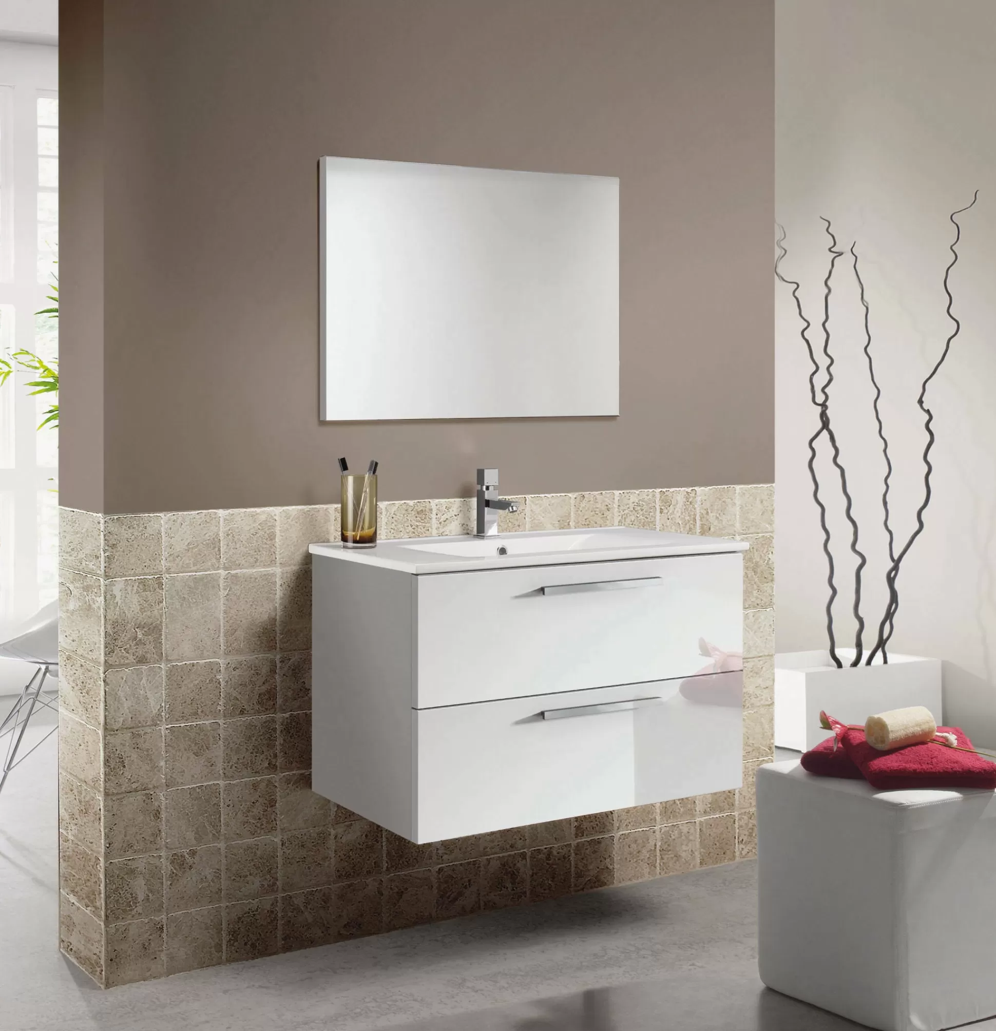 Dmora Mobili Sottolavabo<Mobile sottolavabo Albino, 80x45h57 cm,
