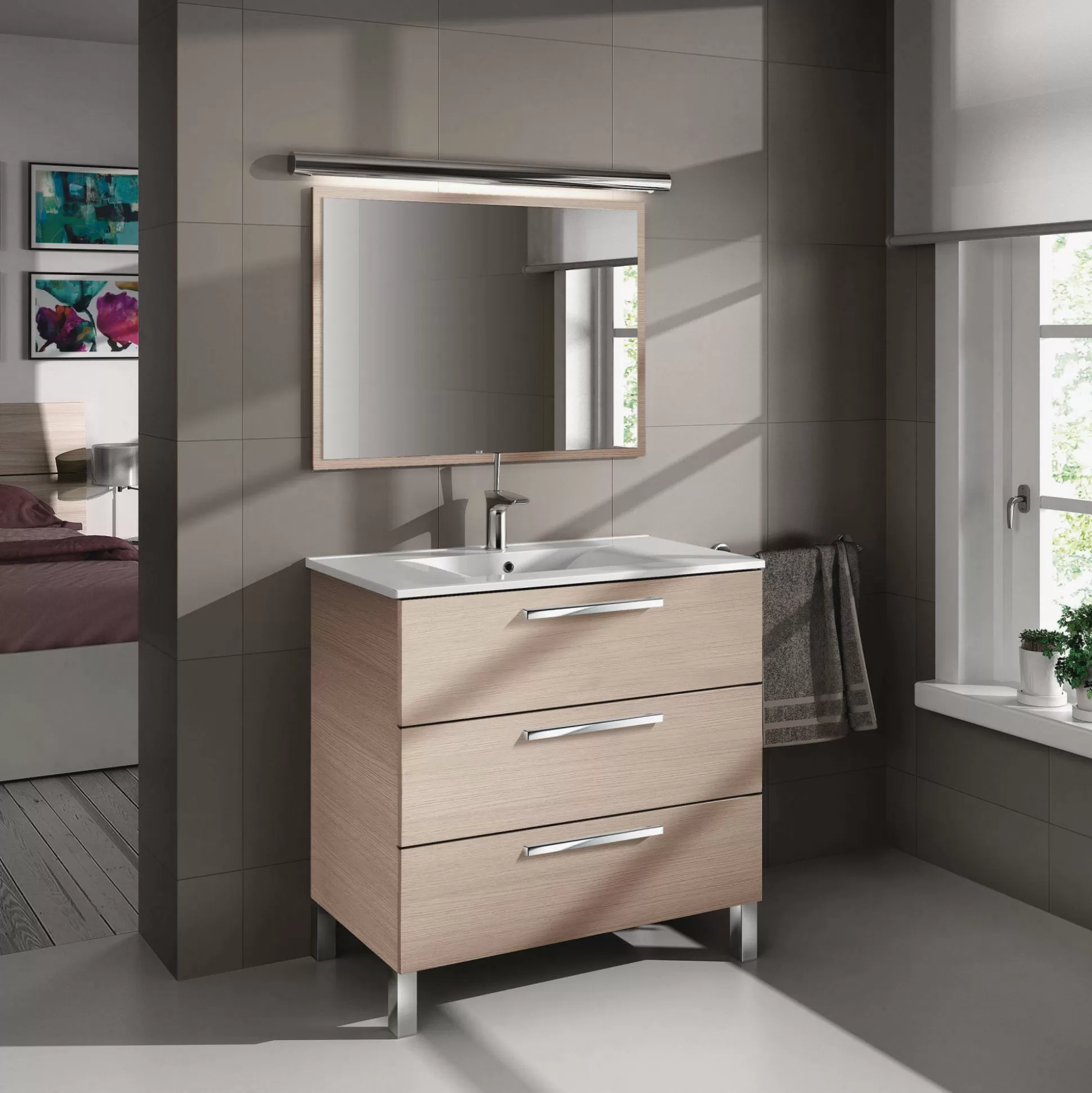 Dmora Mobili Sottolavabo<Mobile sottolavabo Elleboro, 80x45h86 cm,