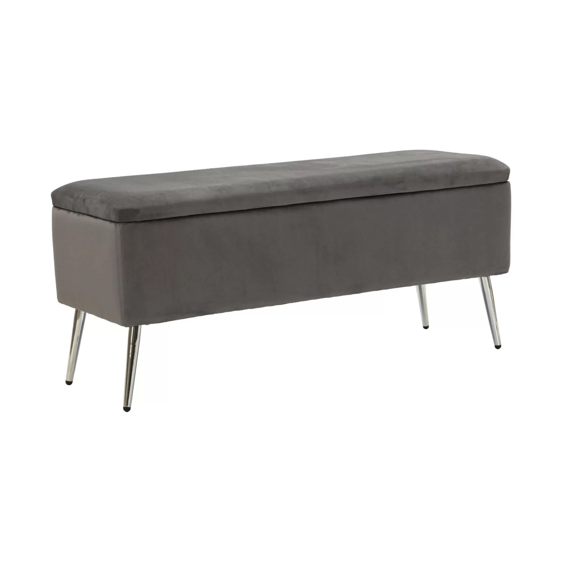 Dmora Panche<Panca Aiano, 112x42 h50 cm, Grigio e Argento