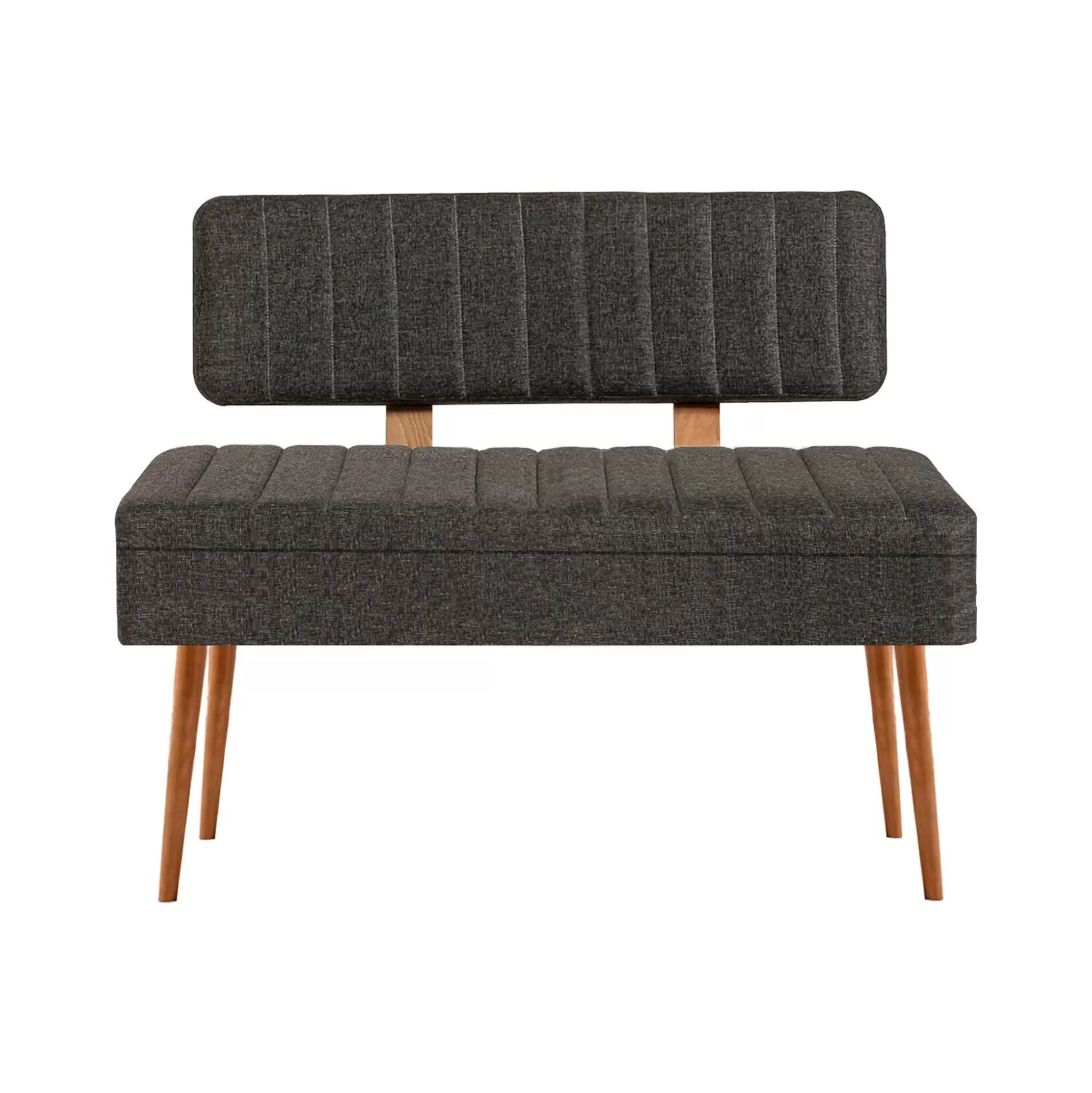 Dmora Panchine<Panca Barthelemy, 90x39 h40 cm, Quercia e Antracite