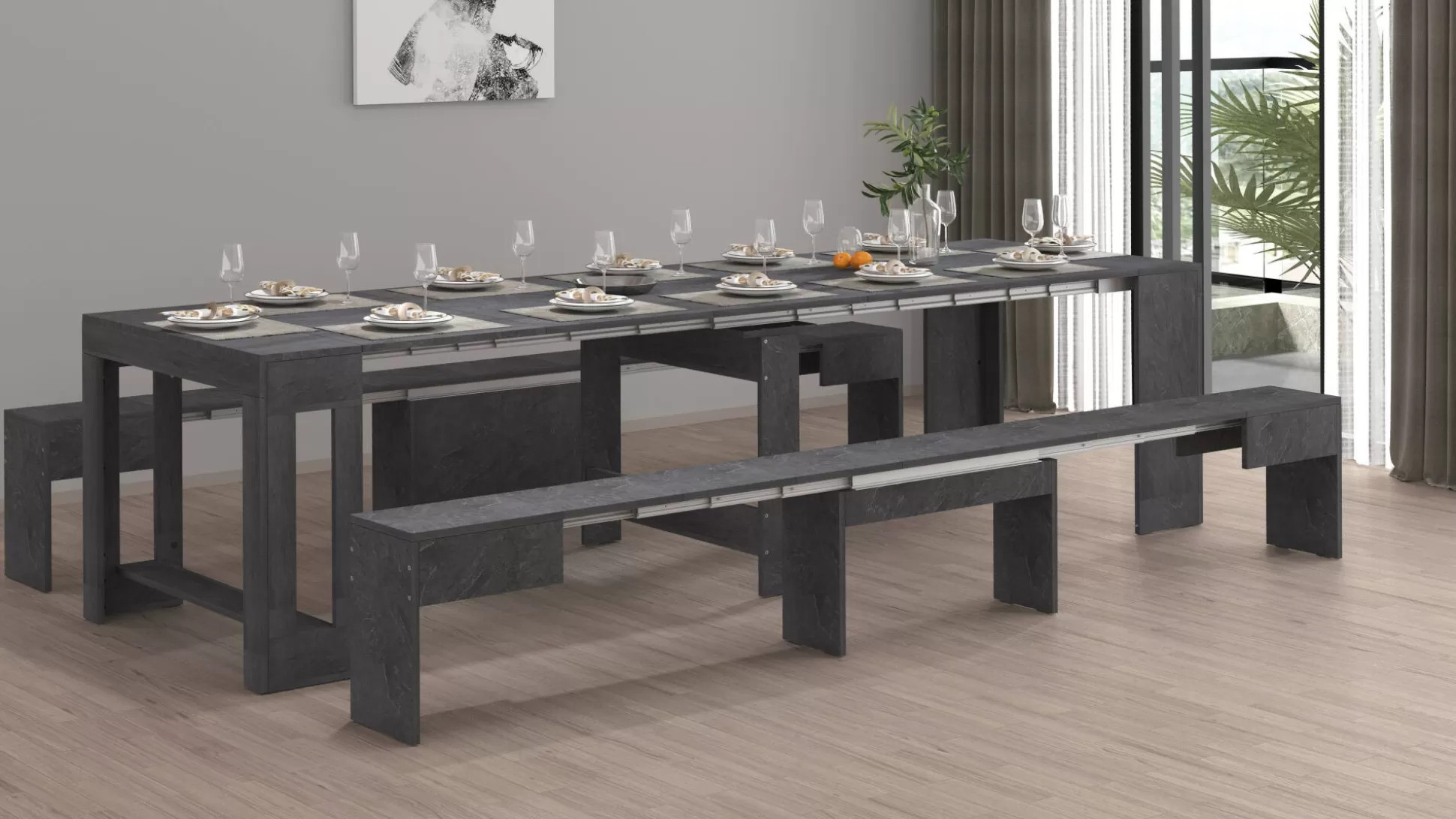 Dmora Panche<Panca Quedan, 290x25h45 cm,