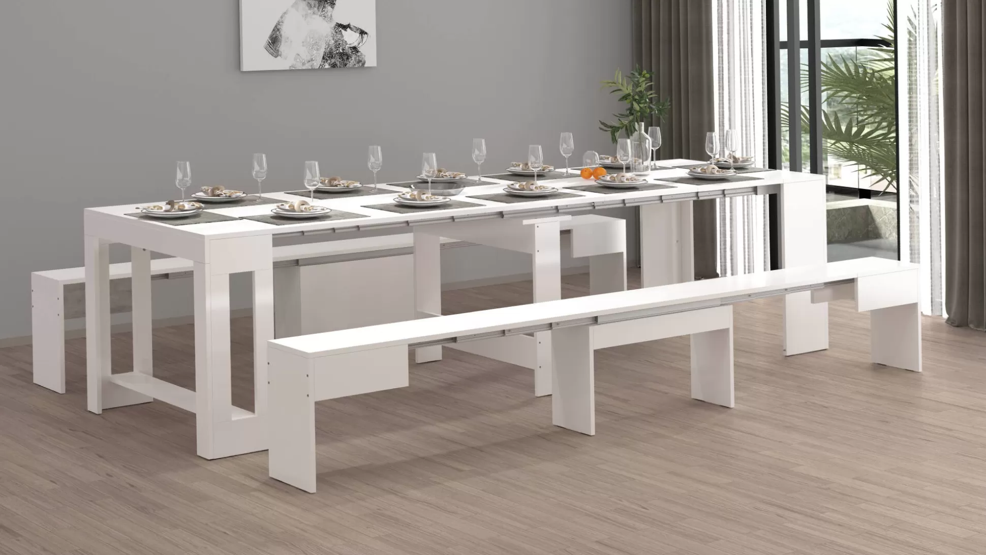 Dmora Panche<Panca Quedan, 290x25h45 cm,