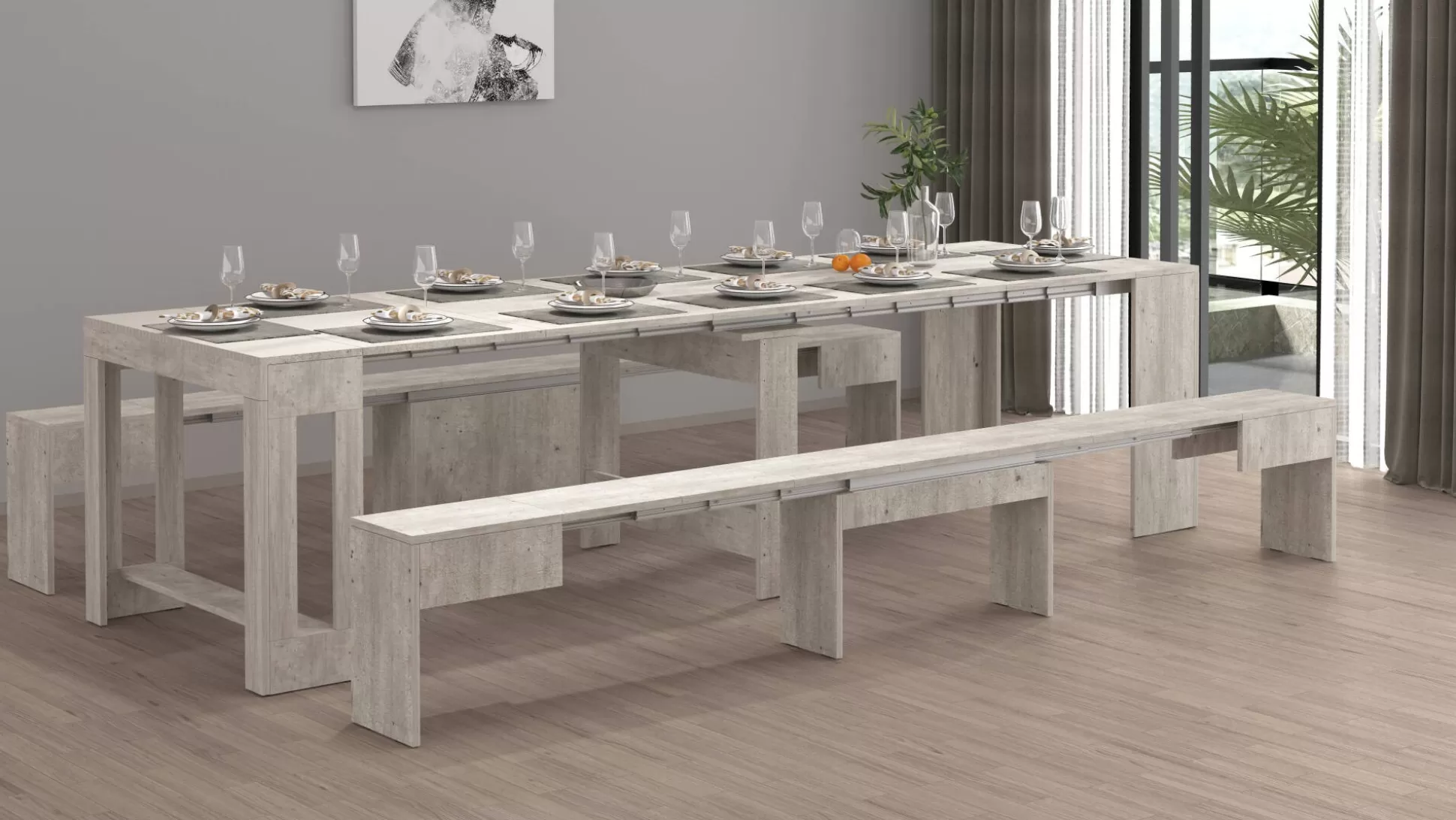 Dmora Panche<Panca Quedan, 290x25h45 cm,