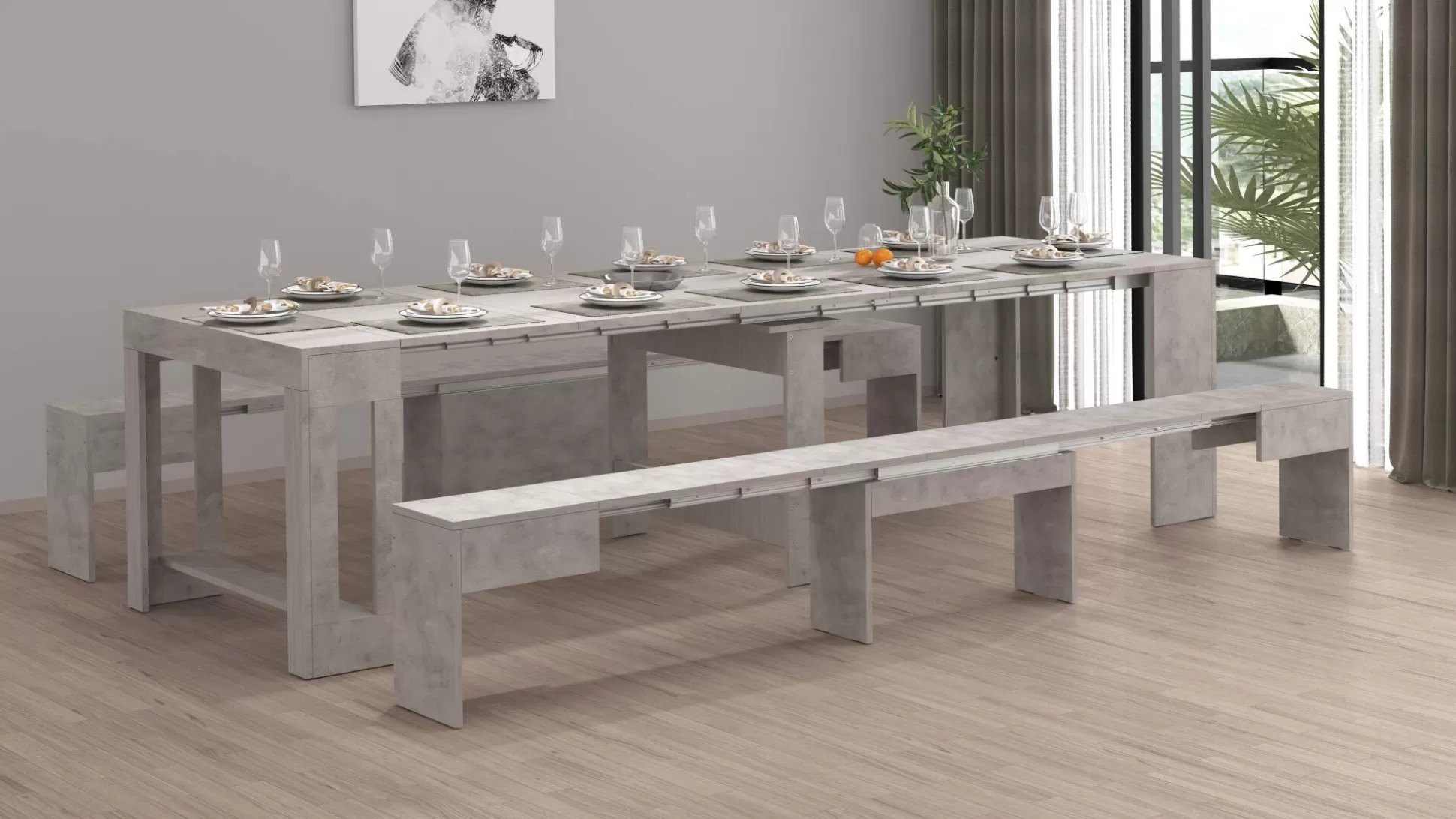 Dmora Panche<Panca Quedan, 290x25h45 cm,