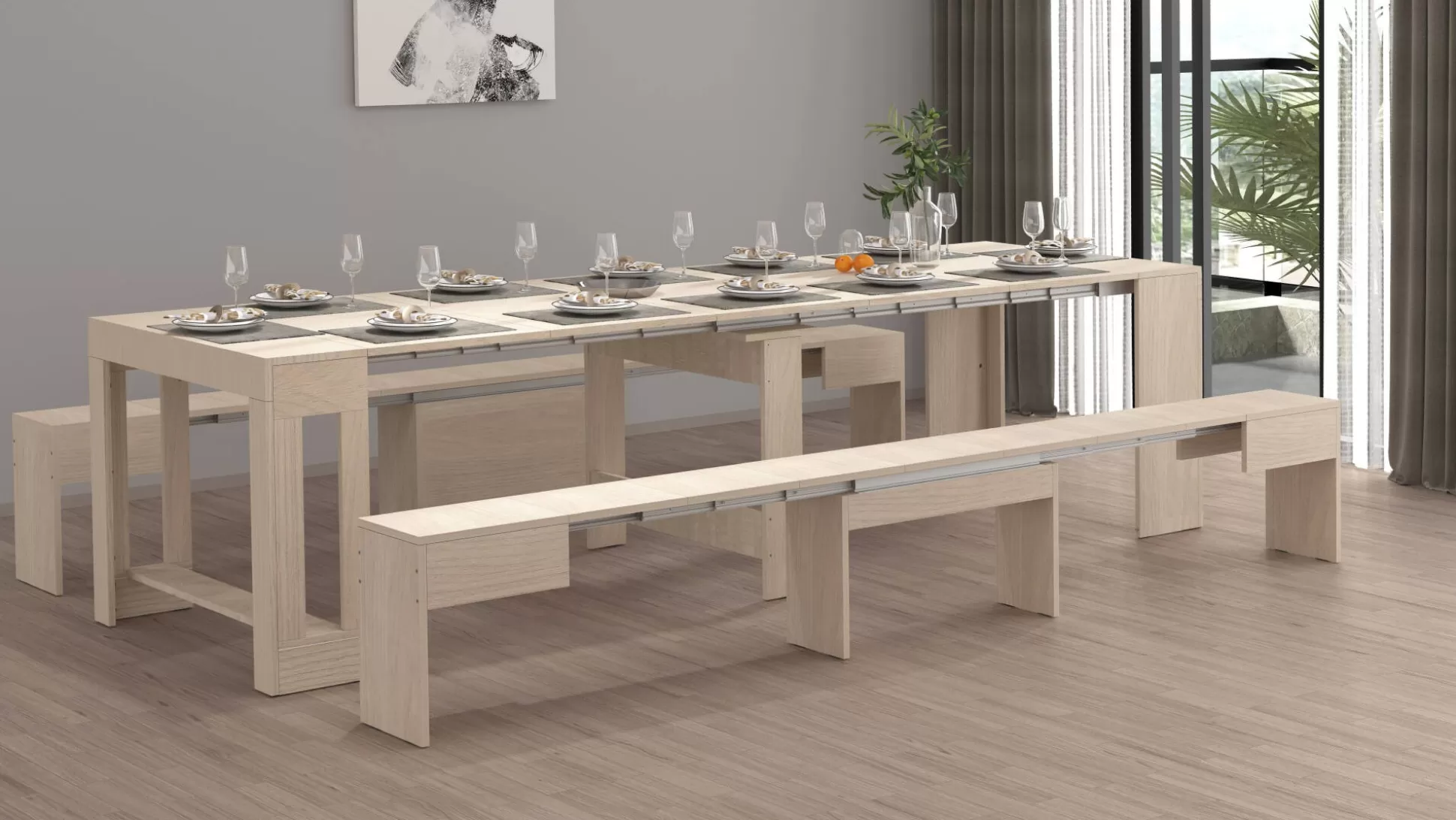Dmora Panche<Panca Quedan, 290x25h45 cm,
