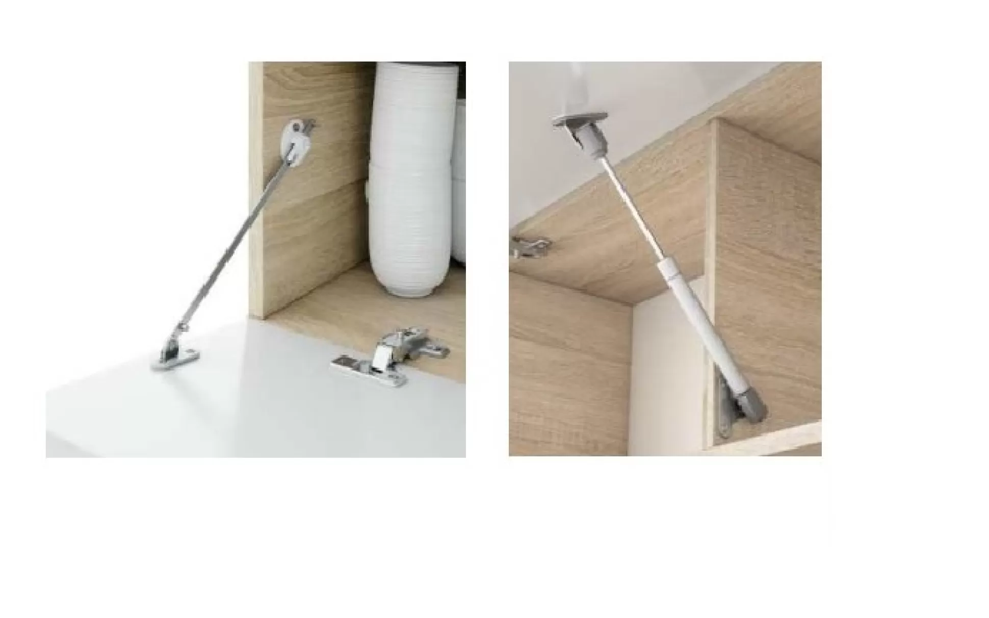 Dmora Pareti Attrezzate<Parete attrezzata Aligator, 220x40h44 cm, Rovere effetto nodi e Bianco
