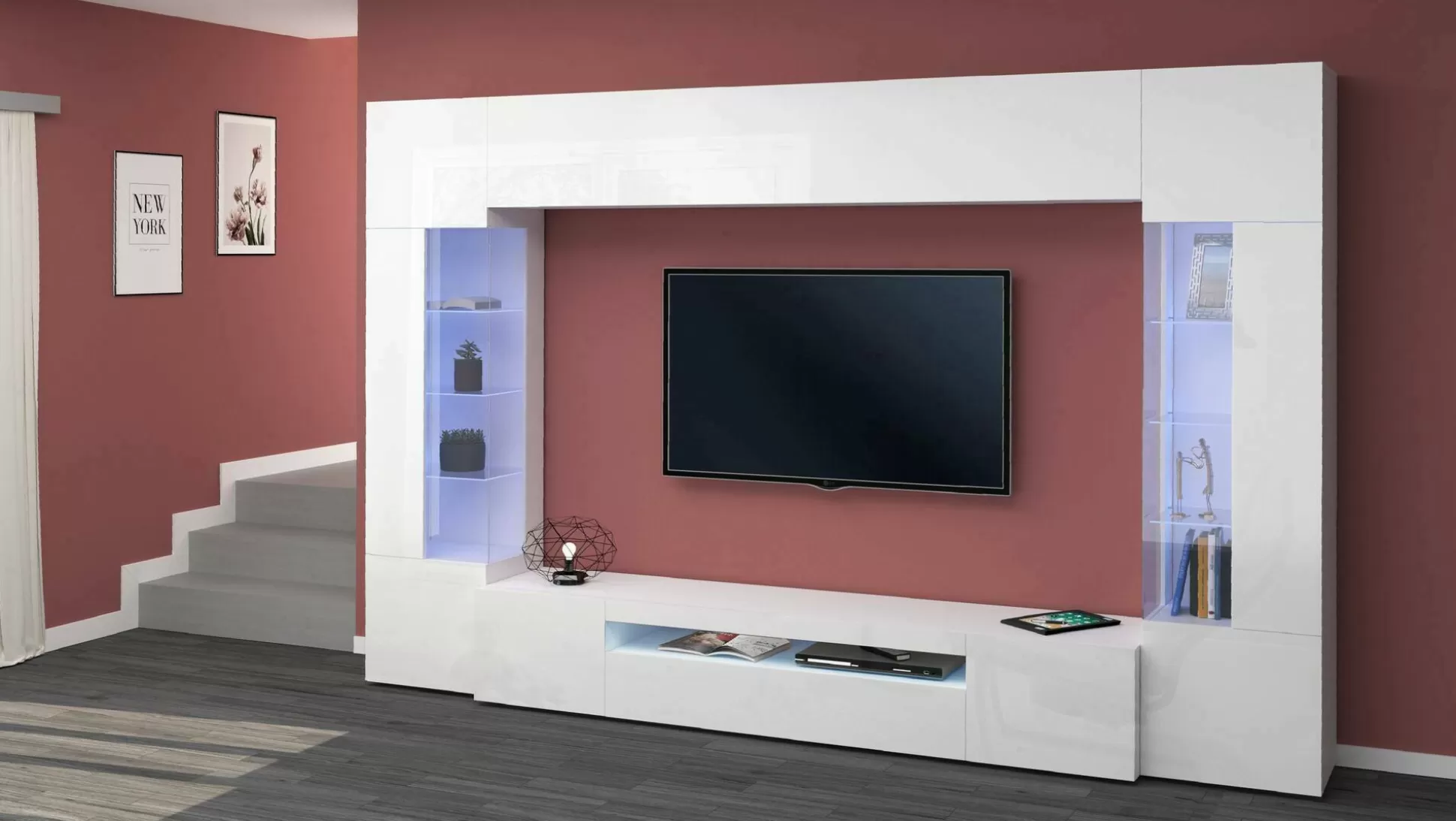 Dmora Pareti Attrezzate<Parete attrezzata Arga, cm 290x40h191,
