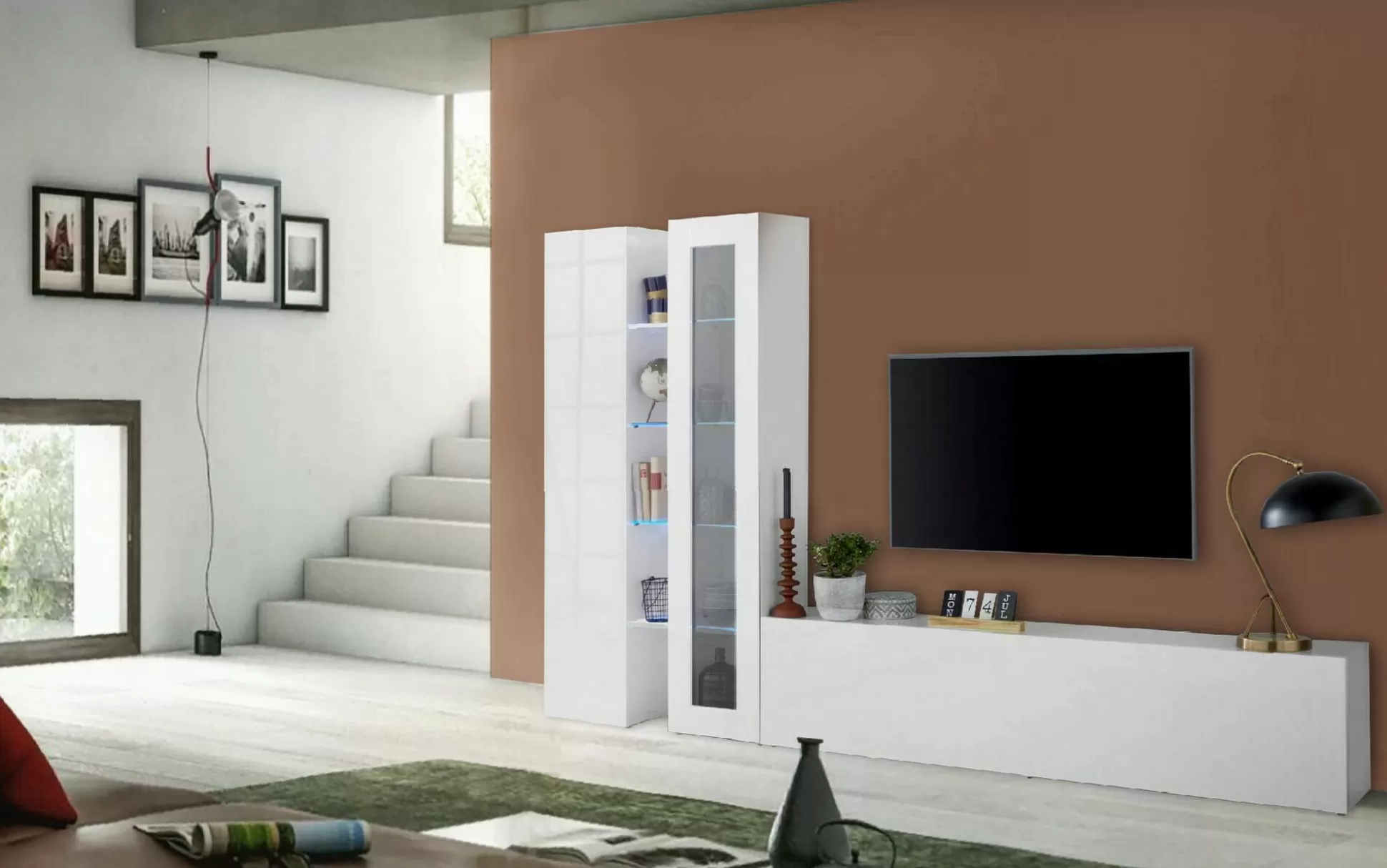 Dmora Pareti Attrezzate<Parete attrezzata Arin, cm 280x30h180,