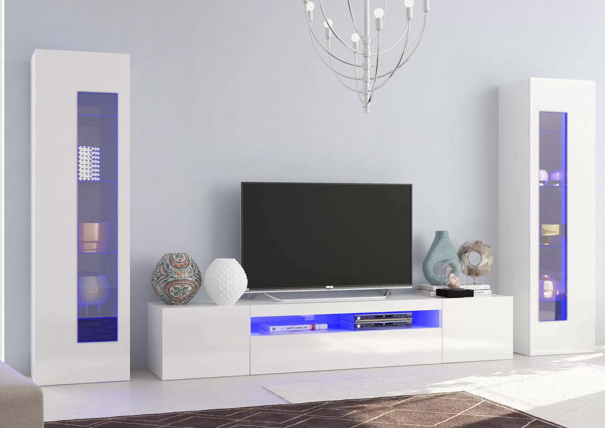 Dmora Pareti Attrezzate<Parete attrezzata Aslhey, cm 290x40h162,