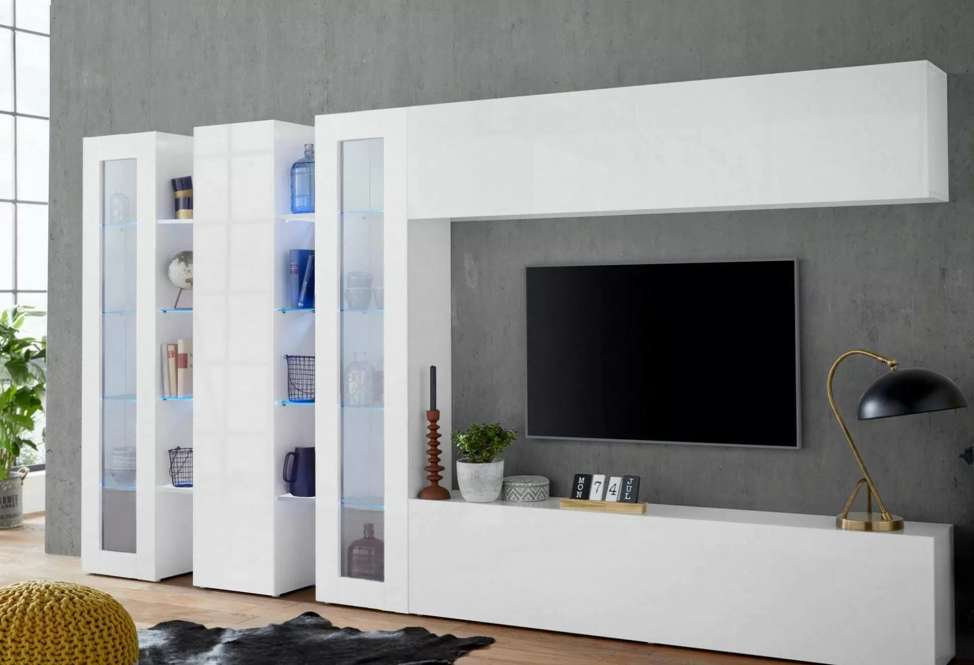 Dmora Pareti Attrezzate<Parete attrezzata Atta, cm 340x30h180,