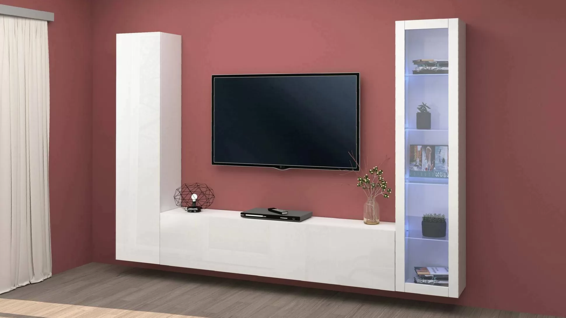 Dmora Pareti Attrezzate<Parete attrezzata Felicina, cm 260x30h180,