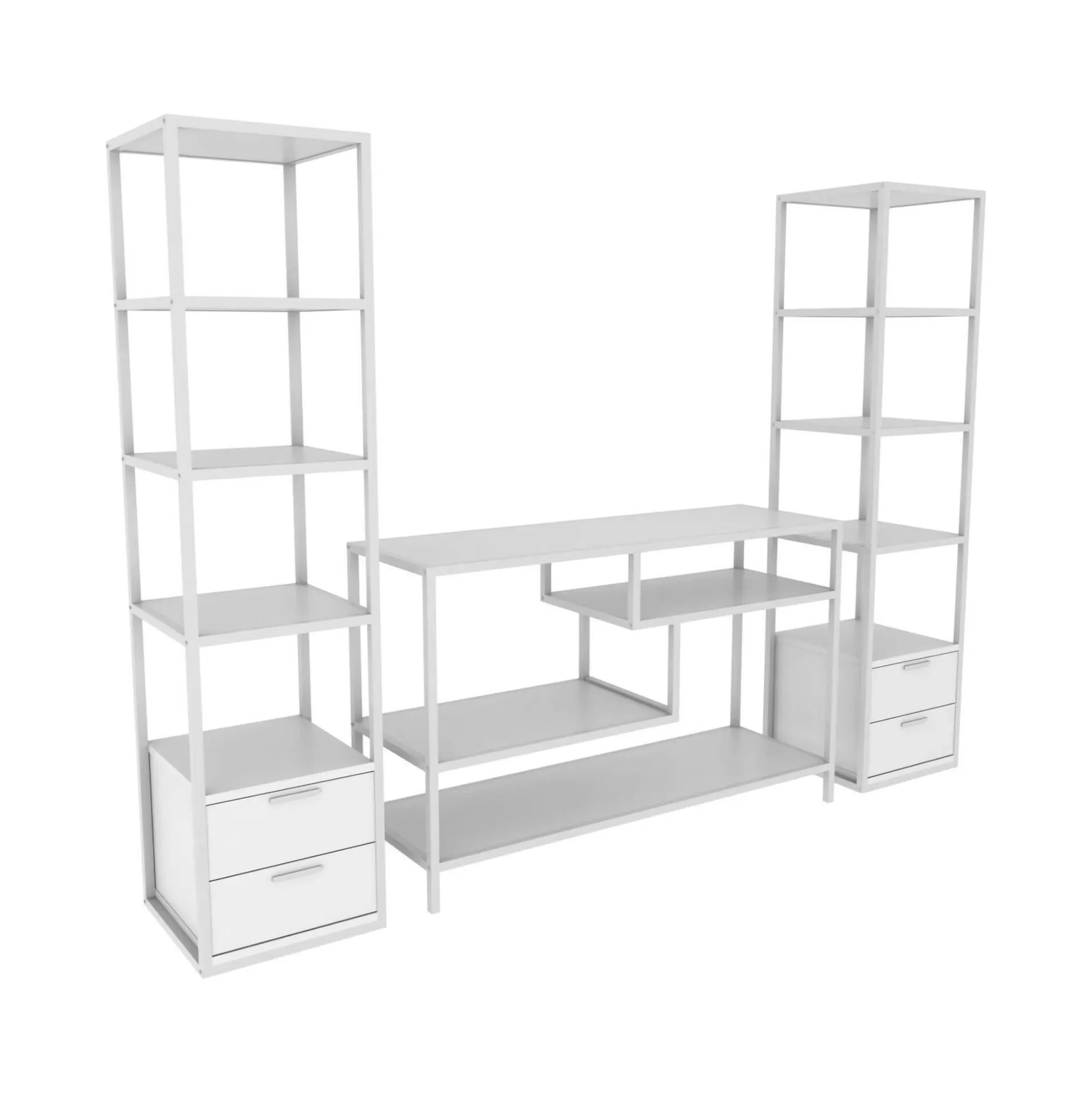 Dmora Pareti Attrezzate<Parete attrezzata Felion, 198x39h160 cm,