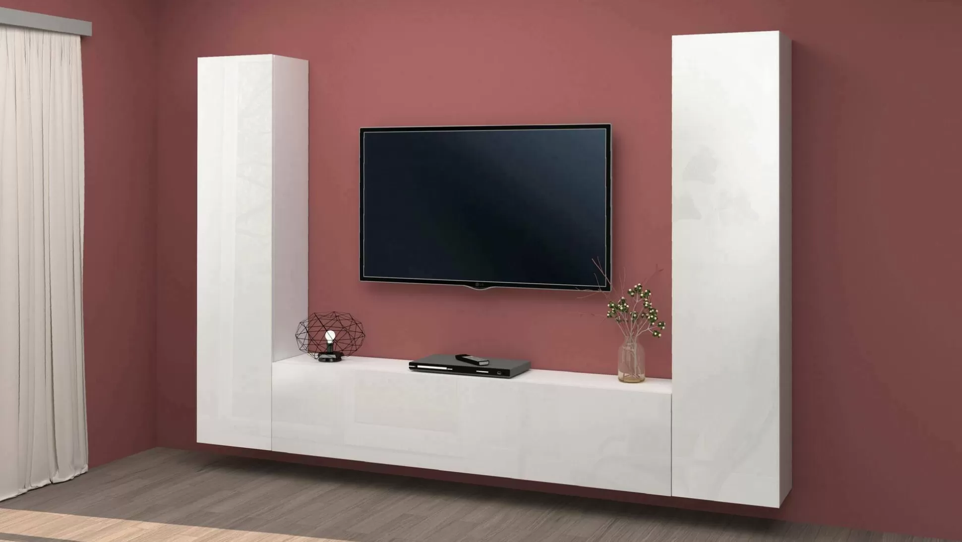 Dmora Pareti Attrezzate<Parete attrezzata Natasha, cm 260x30h180,