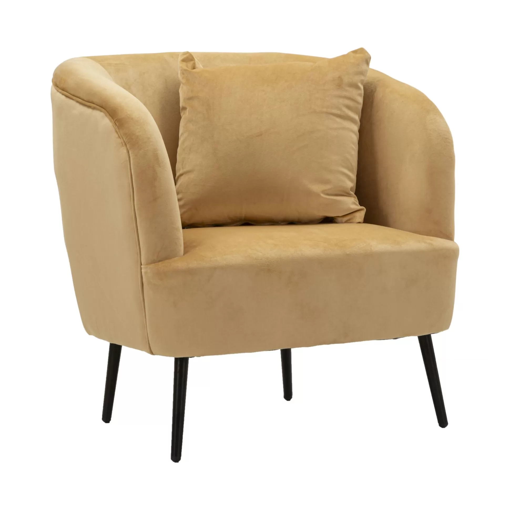 Dmora Poltrone<Poltrona Landi, 73x66 h78 cm, Marrone e Nero