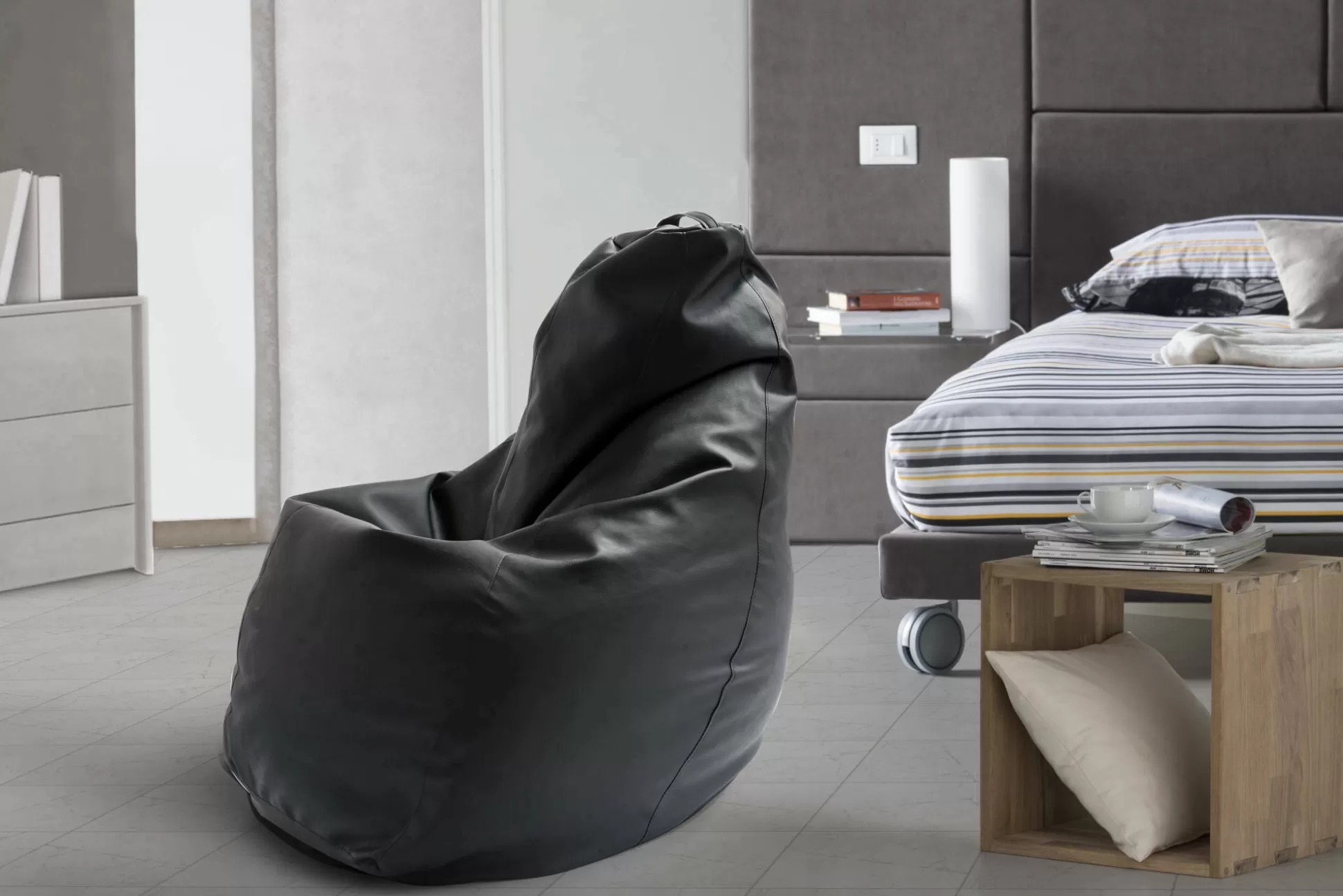 Dmora Pouf<Pouf Asino, Cm 70x70h110,