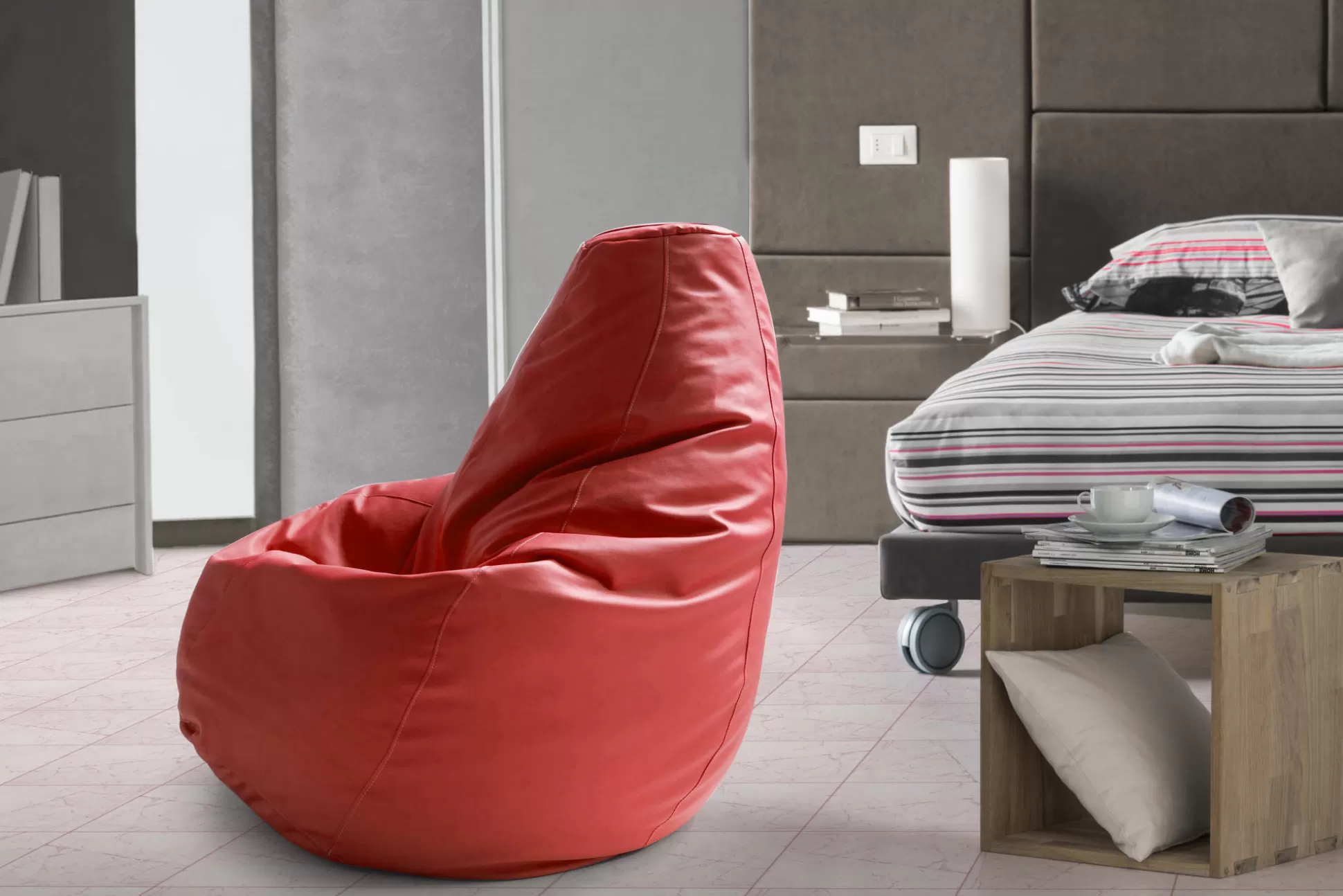 Dmora Pouf<Pouf Asino, Cm 70x70h110,