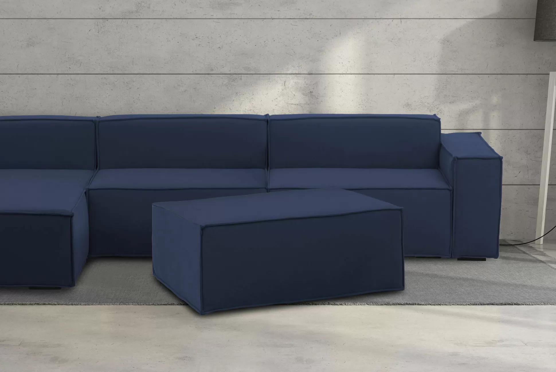Dmora Pouf<Pouf Assisi, Cm 100x70h43,