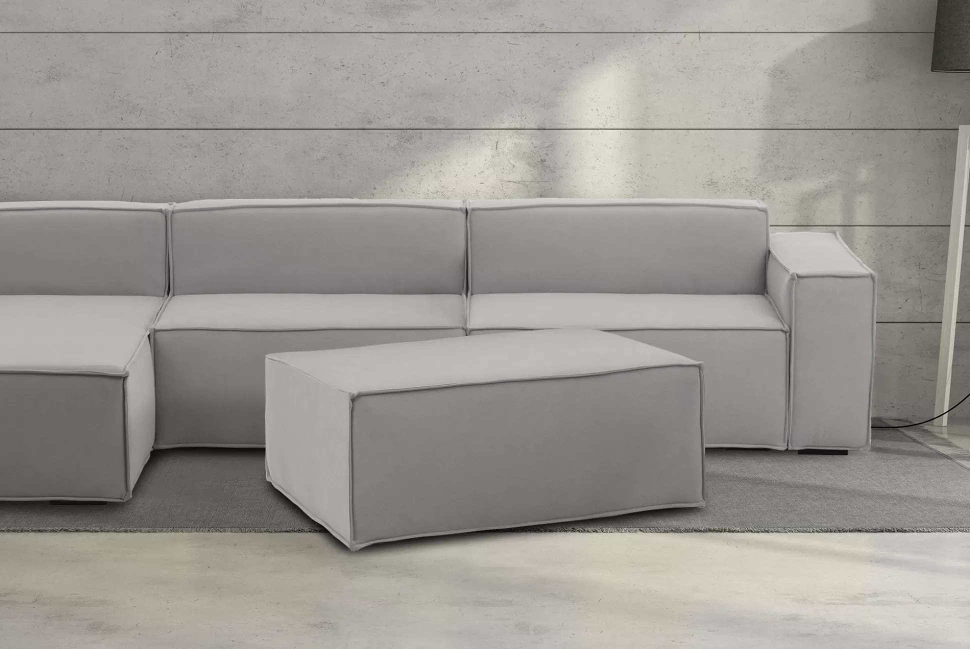 Dmora Pouf<Pouf Assisi, Cm 100x70h43,