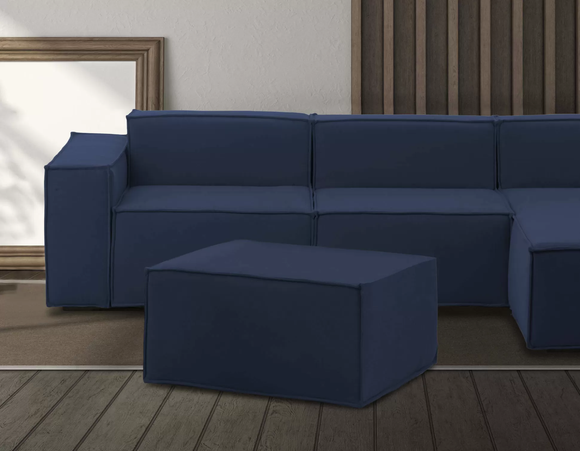 Dmora Pouf<Pouf Avolasca, Cm 80x70h43,