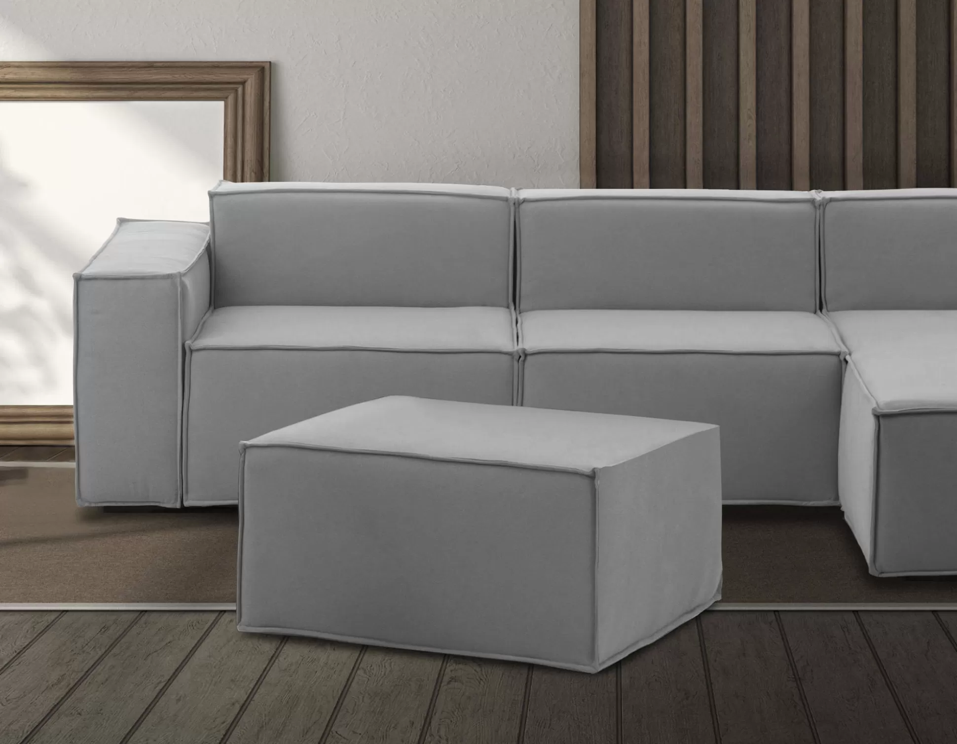 Dmora Pouf<Pouf Avolasca, Cm 80x70h43,