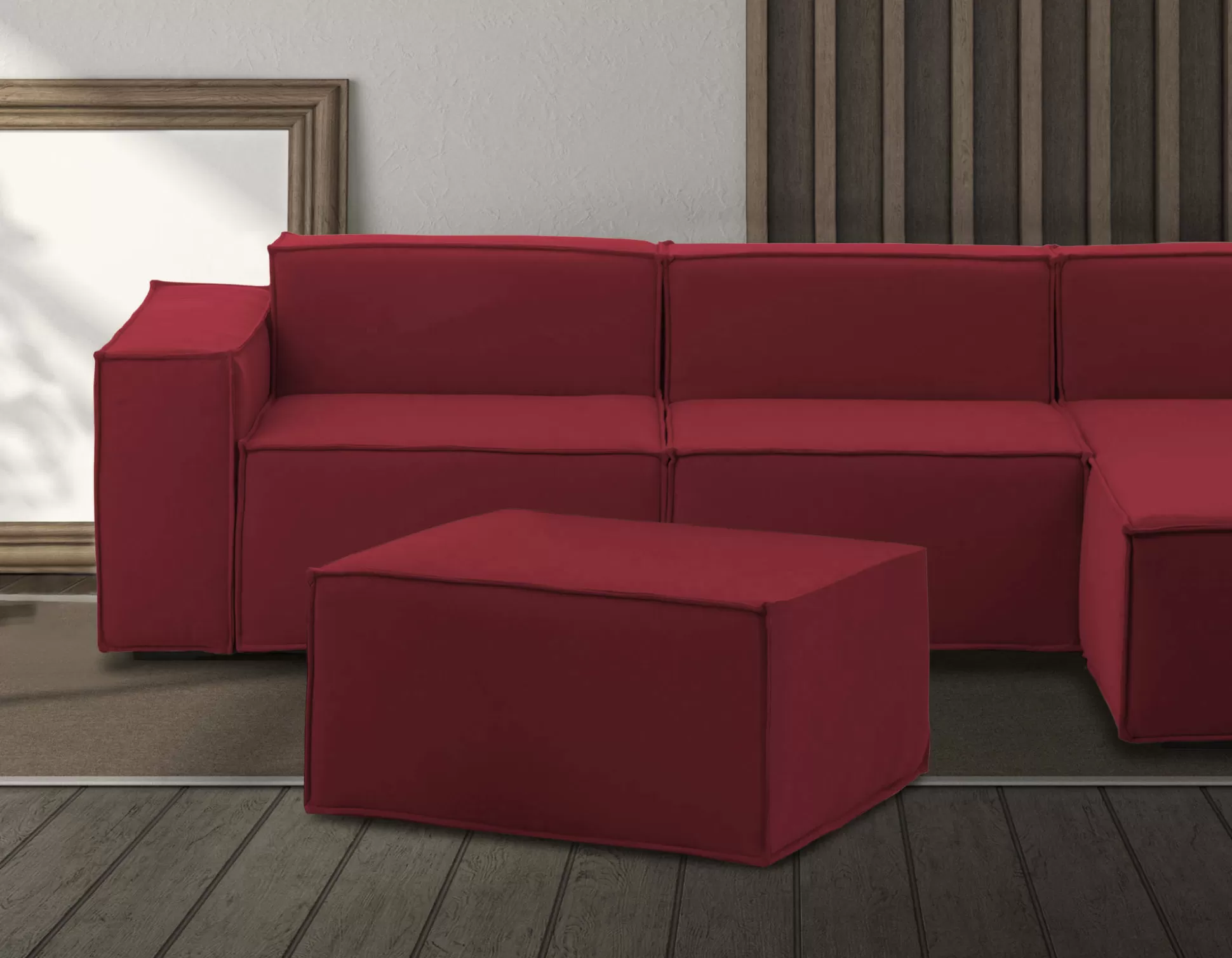 Dmora Pouf<Pouf Avolasca, Cm 80x70h43,
